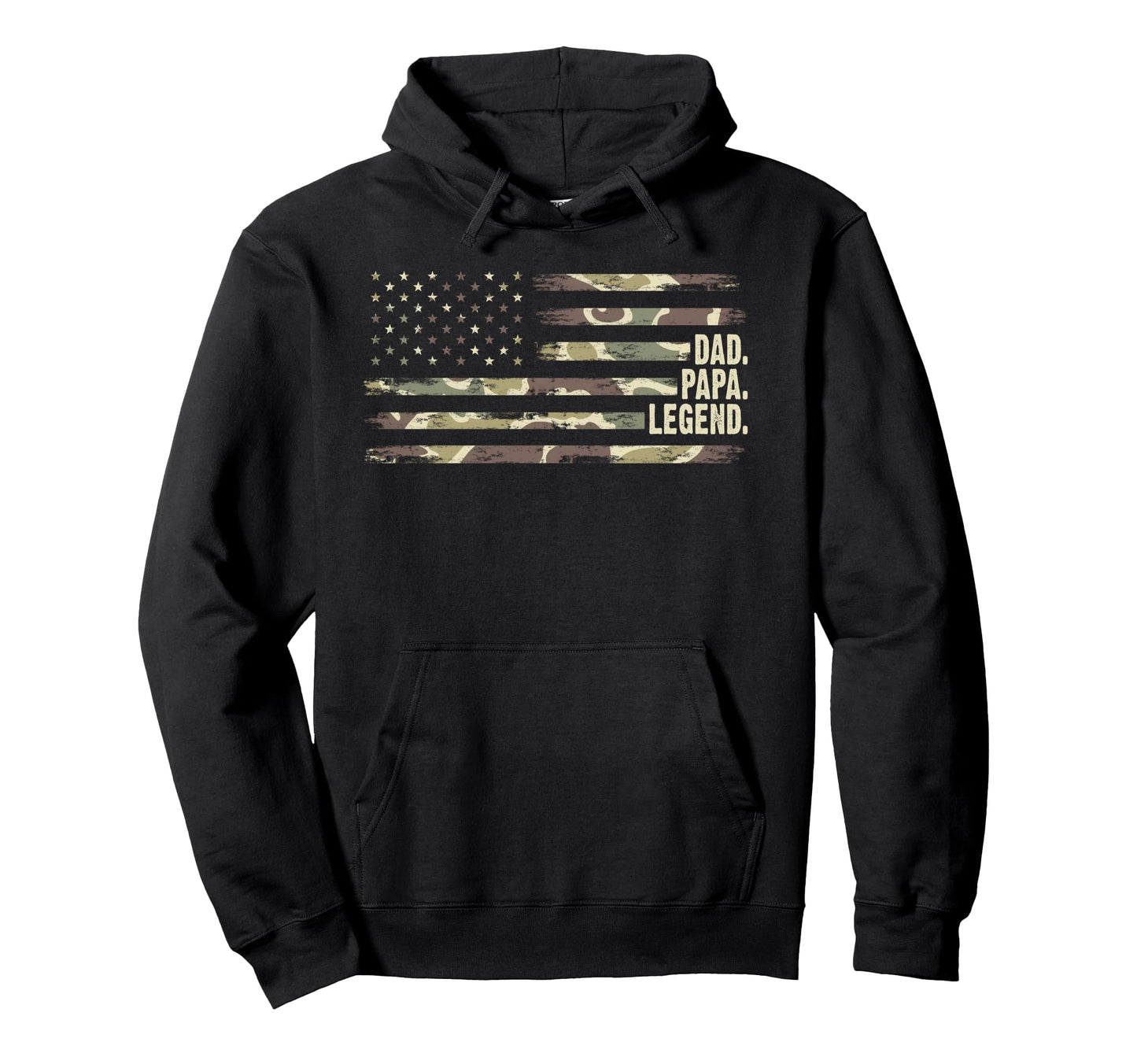 Old School Camo Dad Papa Legend Usa Hoodie - Fun Novelty Design for Adults - T-Shirt, Sweatshirt, Hoodie