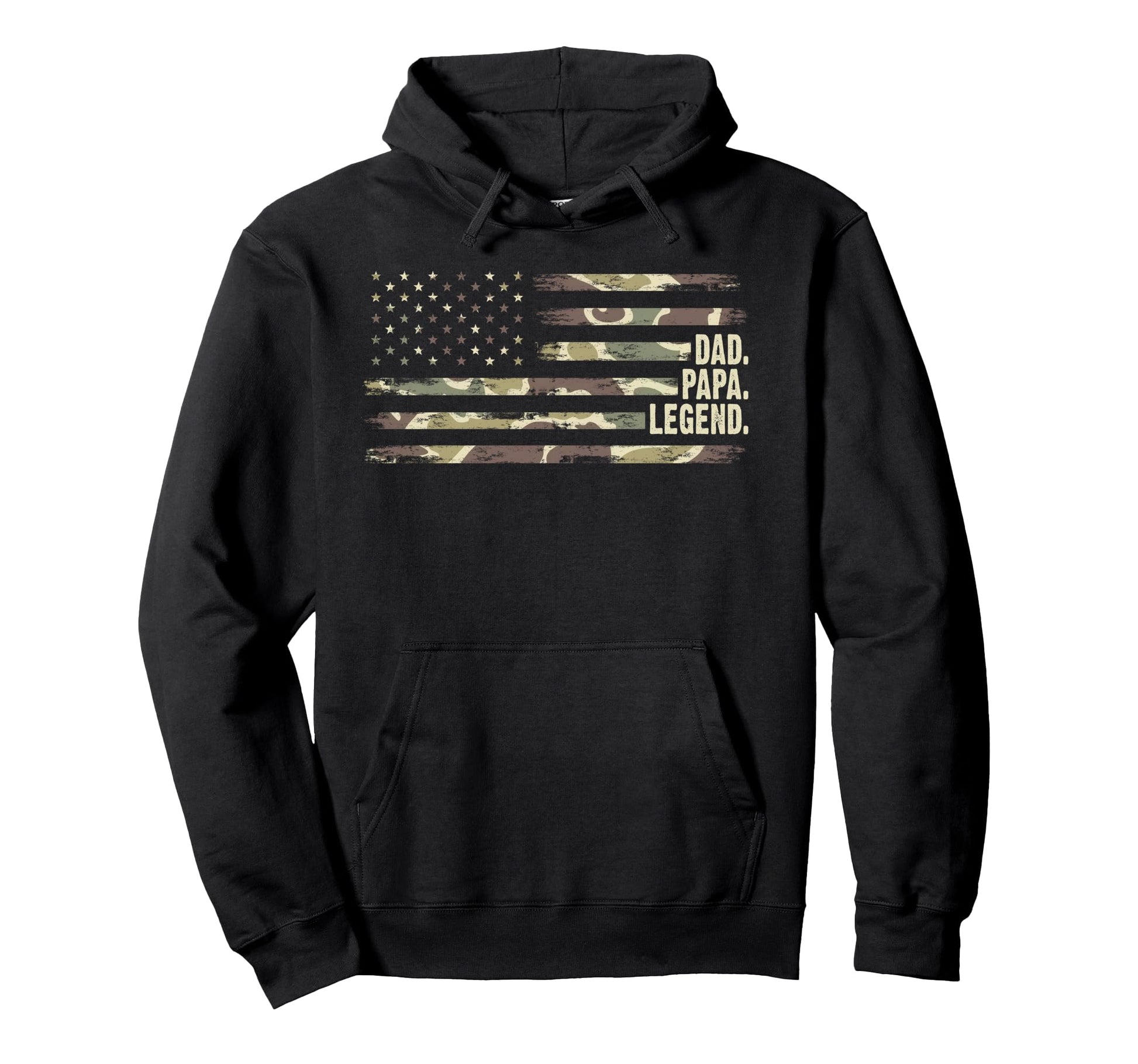 Old School Camo Dad Papa Legend Usa Hoodie - Fun Novelty Design for Adults - T-Shirt, Sweatshirt, Hoodie