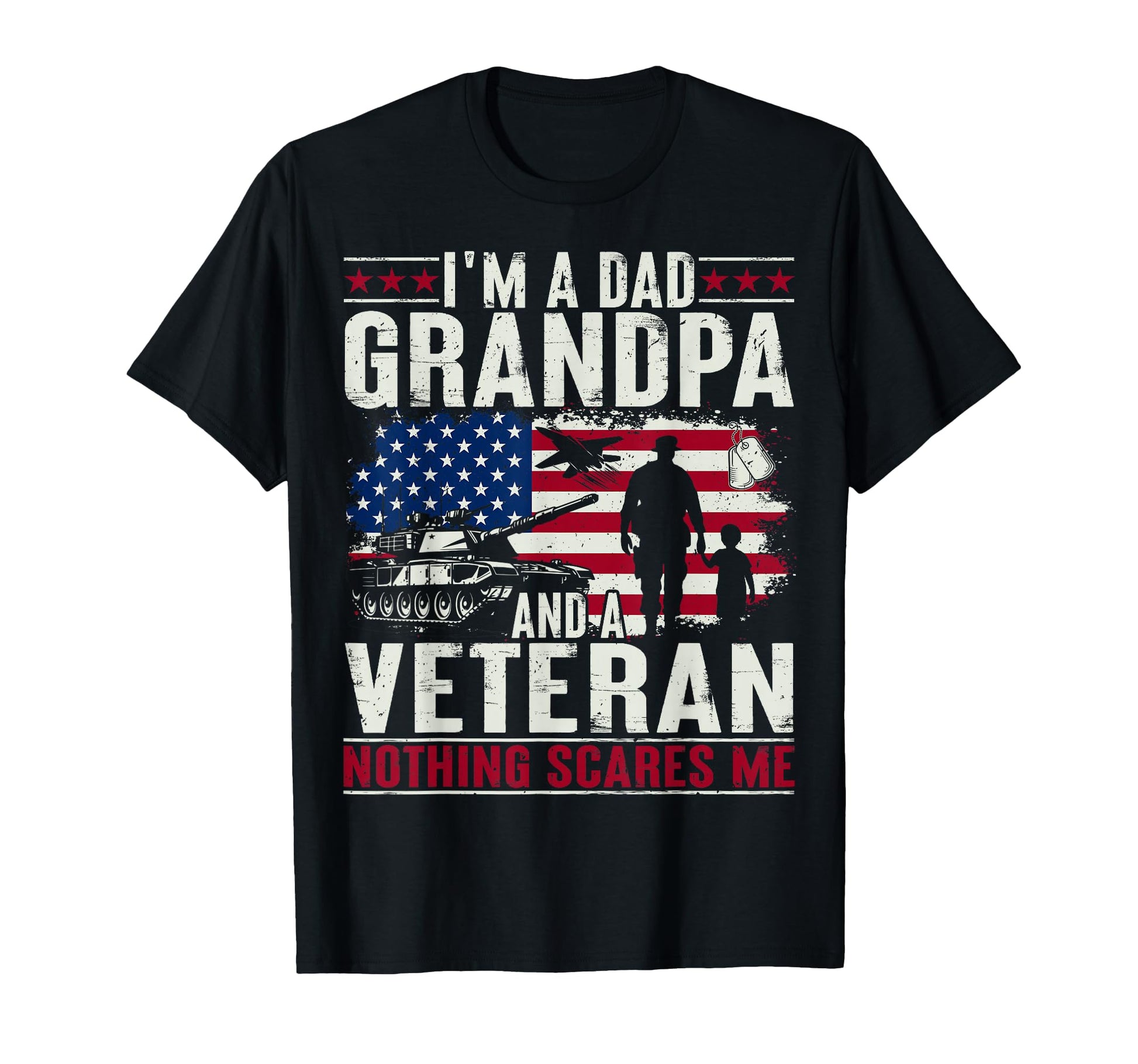 Im Dad Grandpa And Veteran Funny Papa T-Shirt - Minimalist Print Men Women - T-Shirt, Sweatshirt, Hoodie