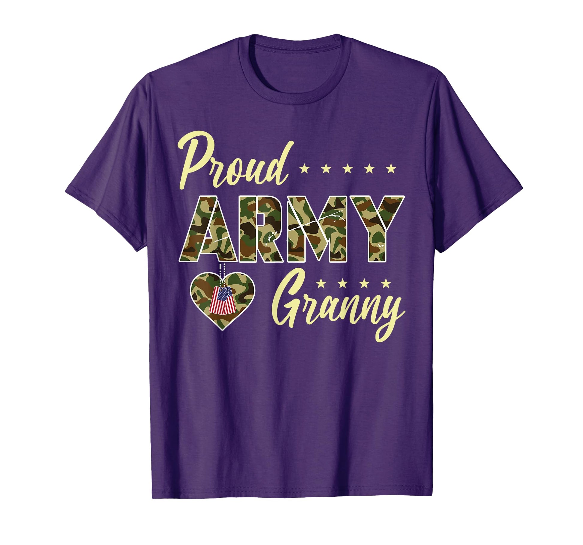 Proud Army Granny Camouflage Soldier T-Shirt - Novelty Apparel for Adults - T-Shirt, Sweatshirt, Hoodie
