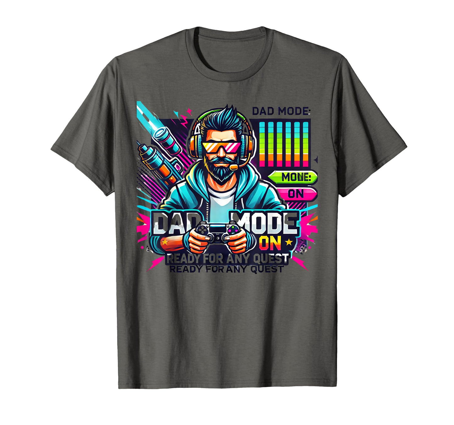 Dad Squad Dad Mode Gamer Team T-Shirt - Fun Novelty Design for Adults - T-Shirt, Sweatshirt, Hoodie