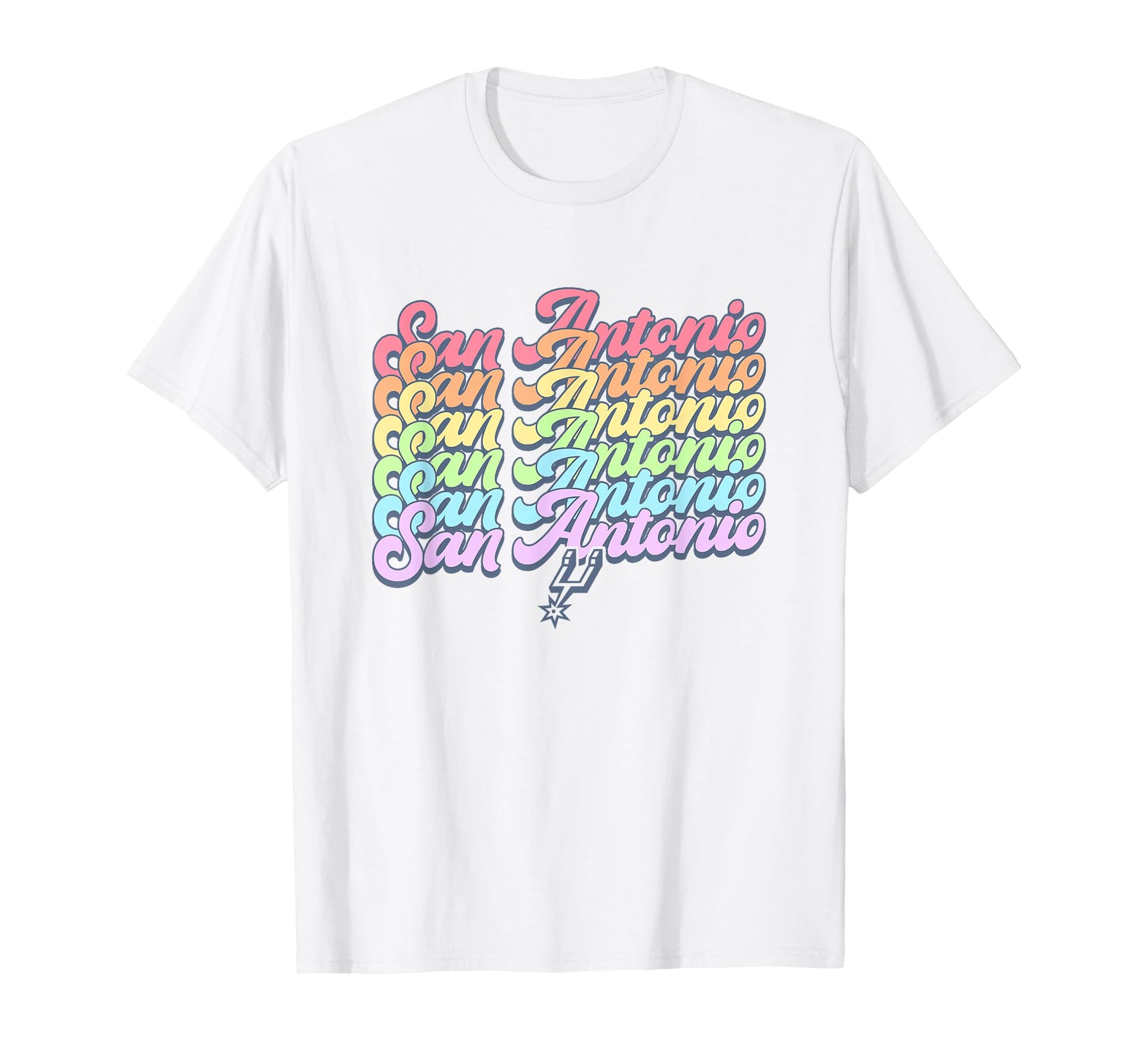 Nba San Antonio Spurs Pastel Rainbow T-Shirt - Aesthetic Graphic Men Women - T-Shirt, Sweatshirt, Hoodie