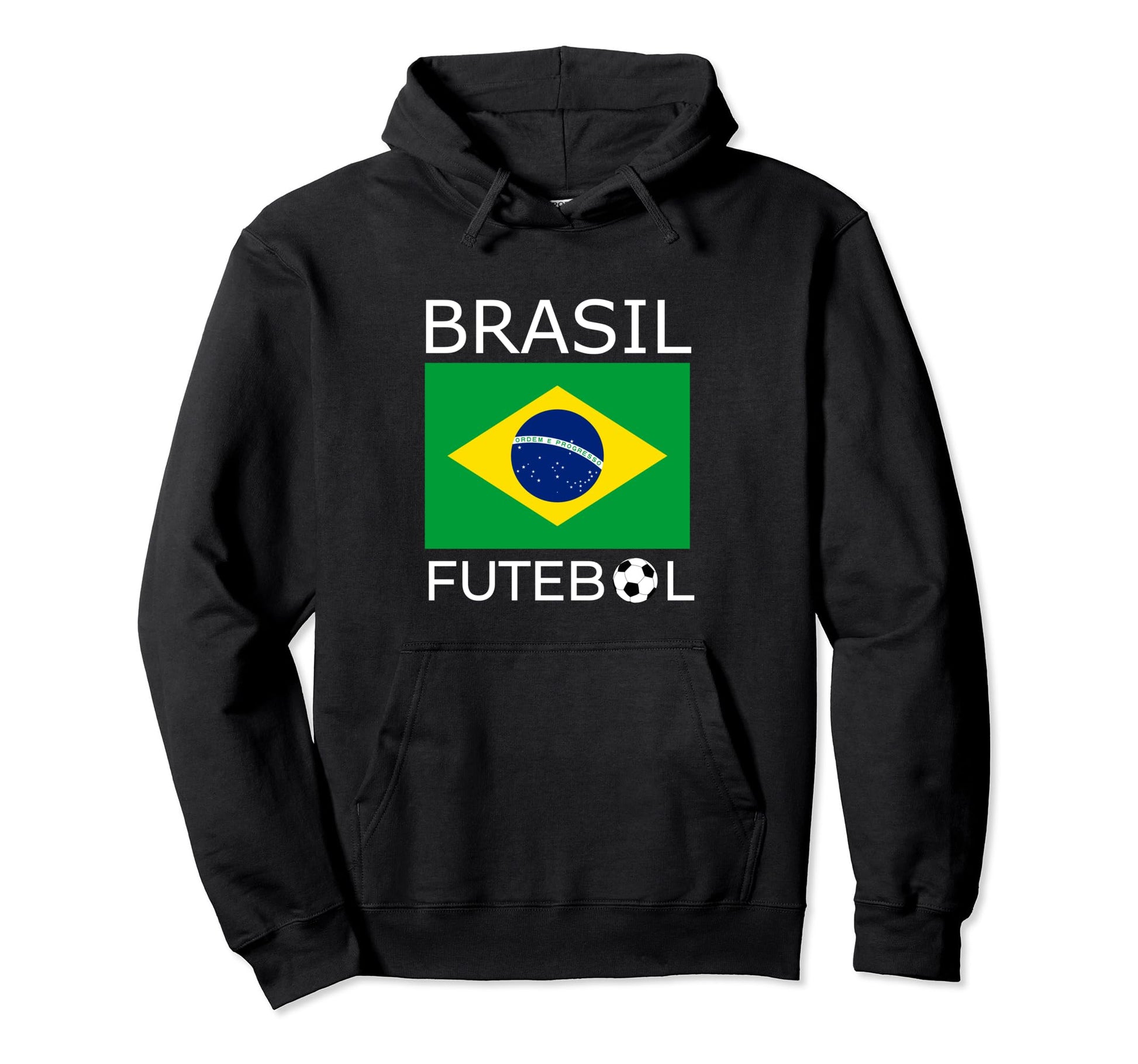 Brasil Soccer Team Futebol Ball Hoodie - Casual Everyday Wear for Adults - T-Shirt, Sweatshirt, Hoodie