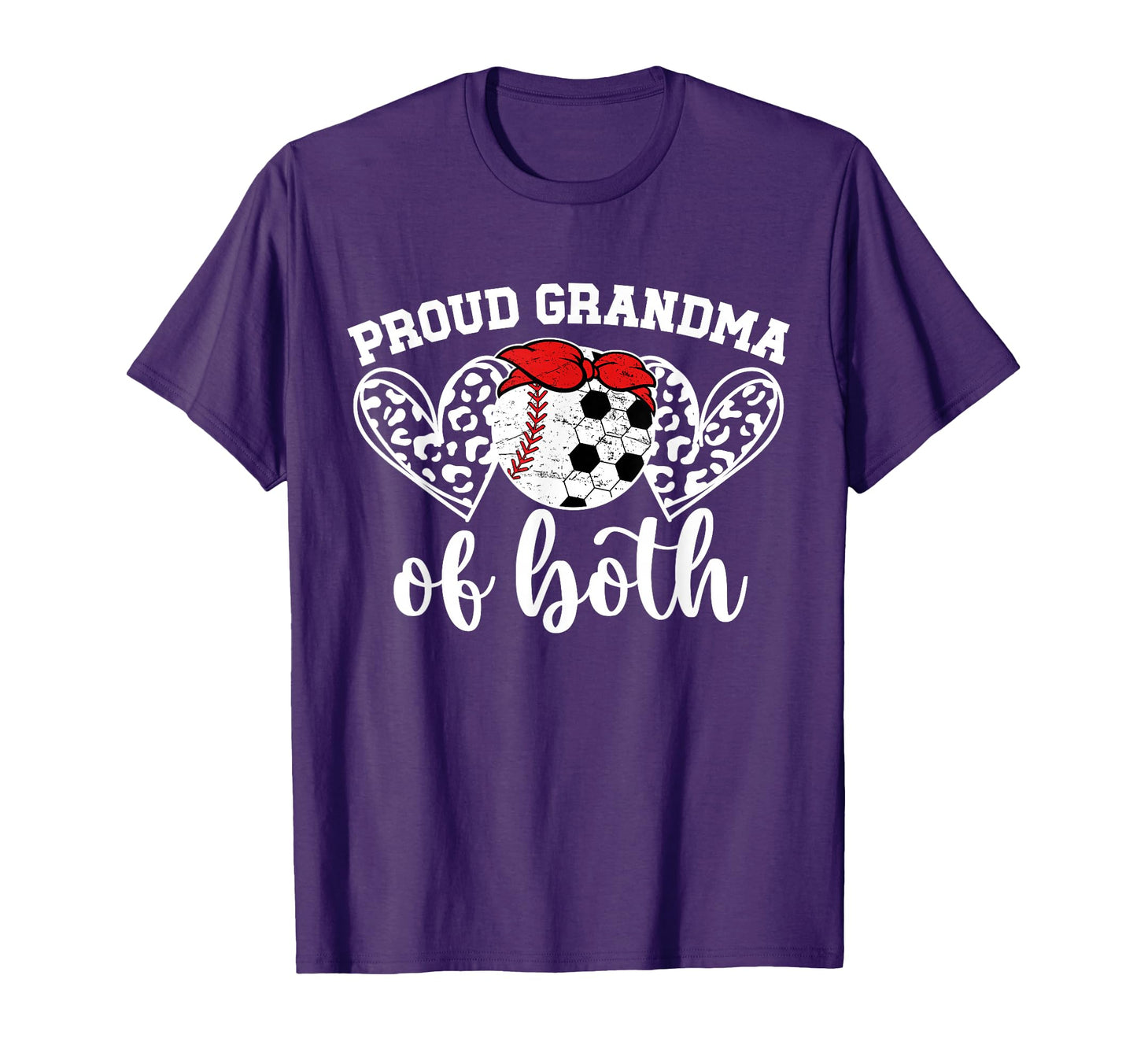Proud Grandma Both Soccer Baseball T-Shirt - Novelty Apparel Men Women - T-Shirt, Sweatshirt, Hoodie