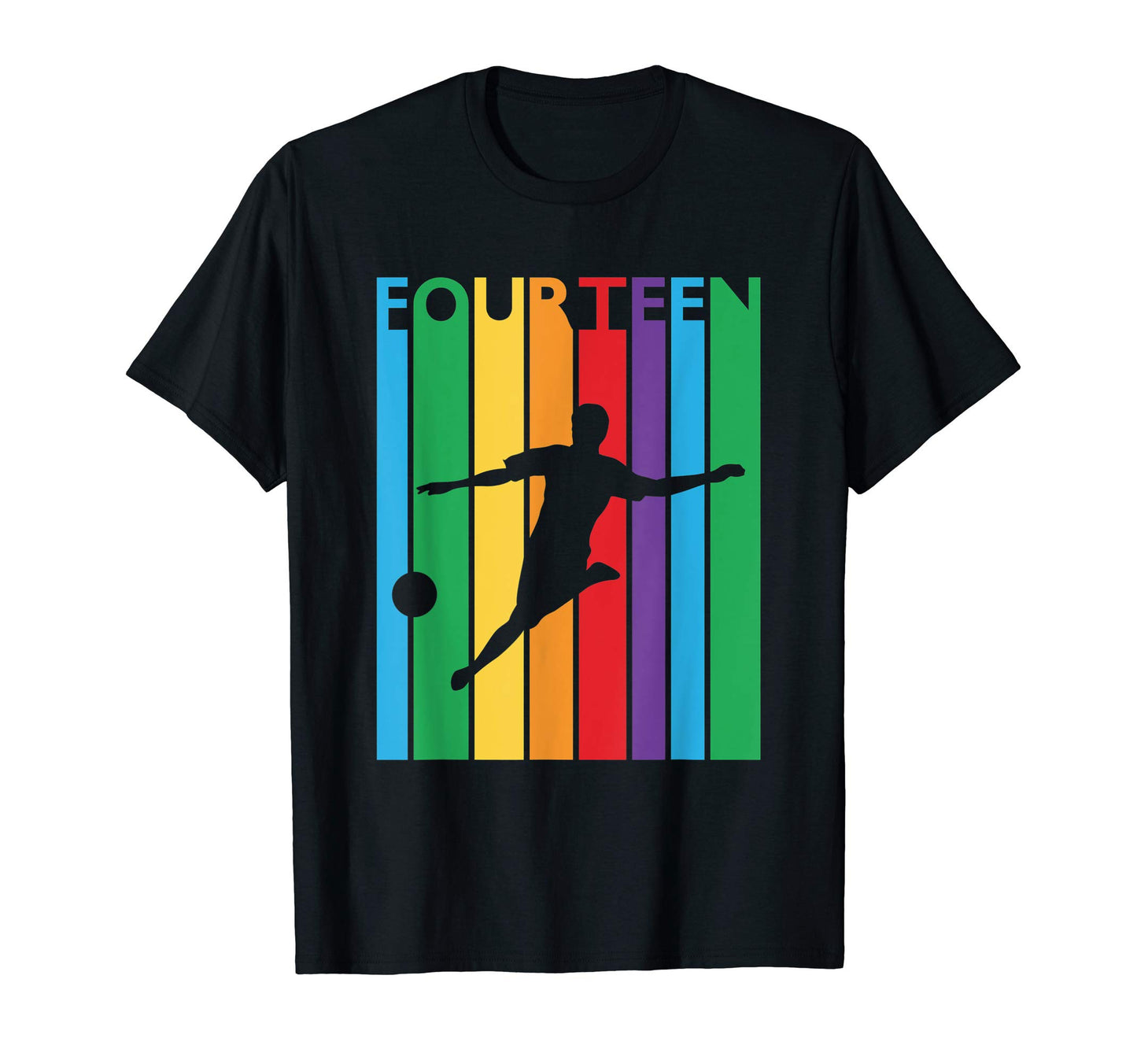 14Th Birthday Gift Fourteen Colorful T-Shirt - Custom Art Print for Adults - T-Shirt, Sweatshirt, Hoodie