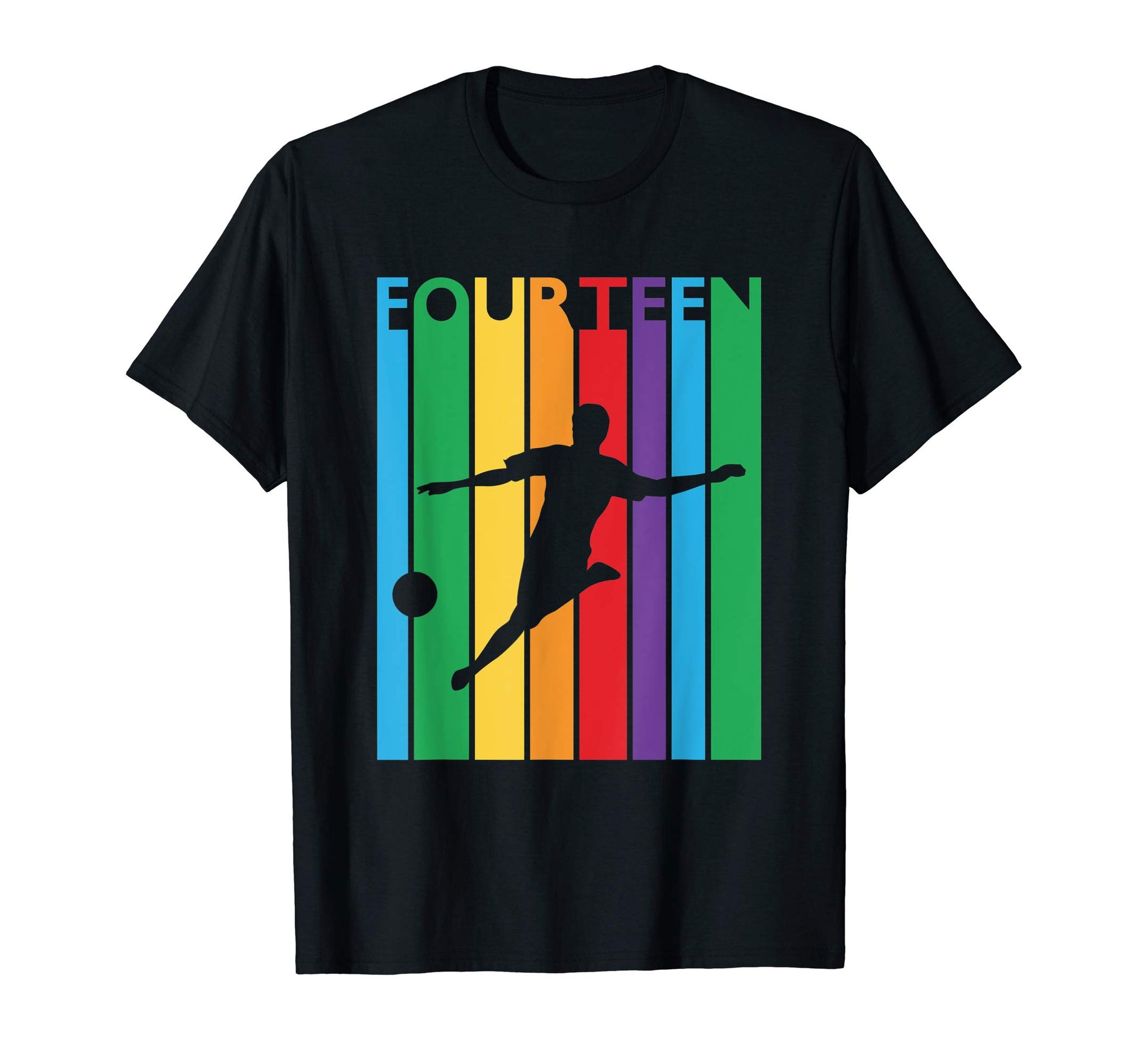 14Th Birthday Gift Fourteen Colorful T-Shirt - Custom Art Print for Adults - T-Shirt, Sweatshirt, Hoodie