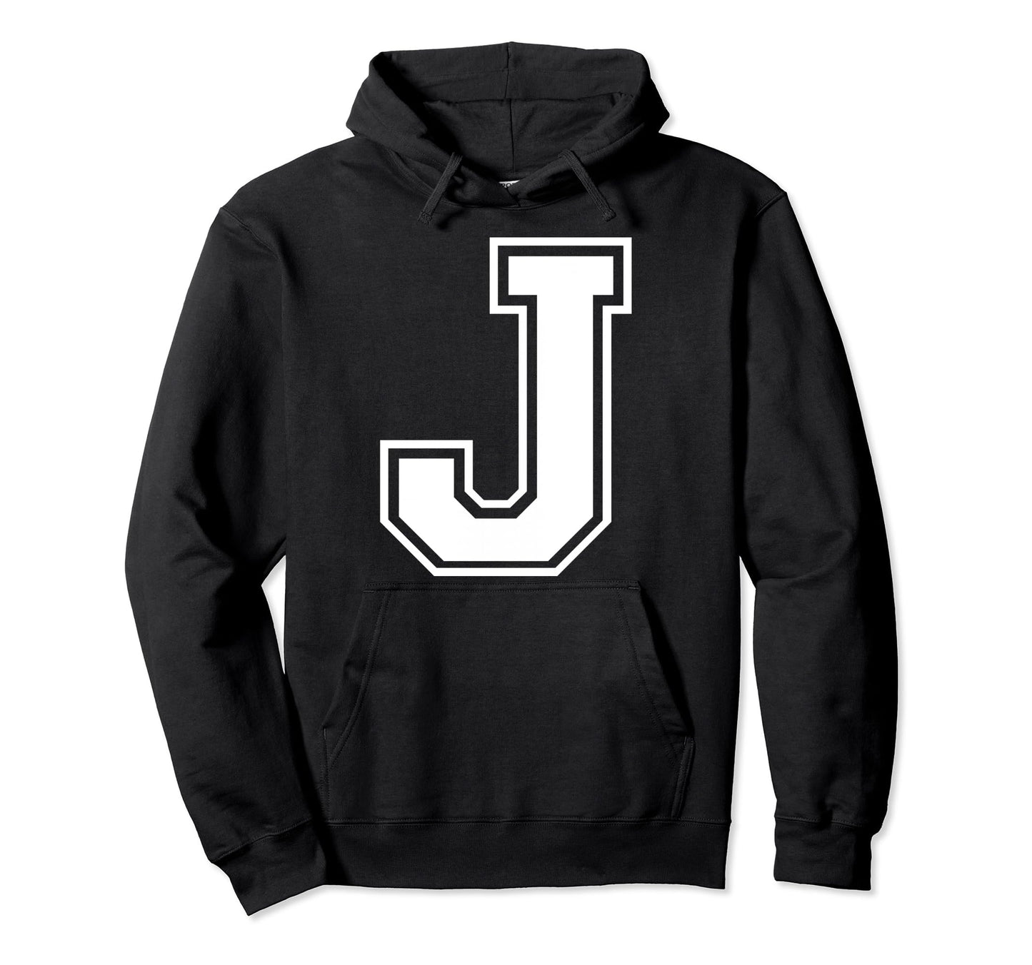Letter J Capital Alphabet College Hoodie - Streetwear Style Men Women - T-Shirt, Sweatshirt, Hoodie