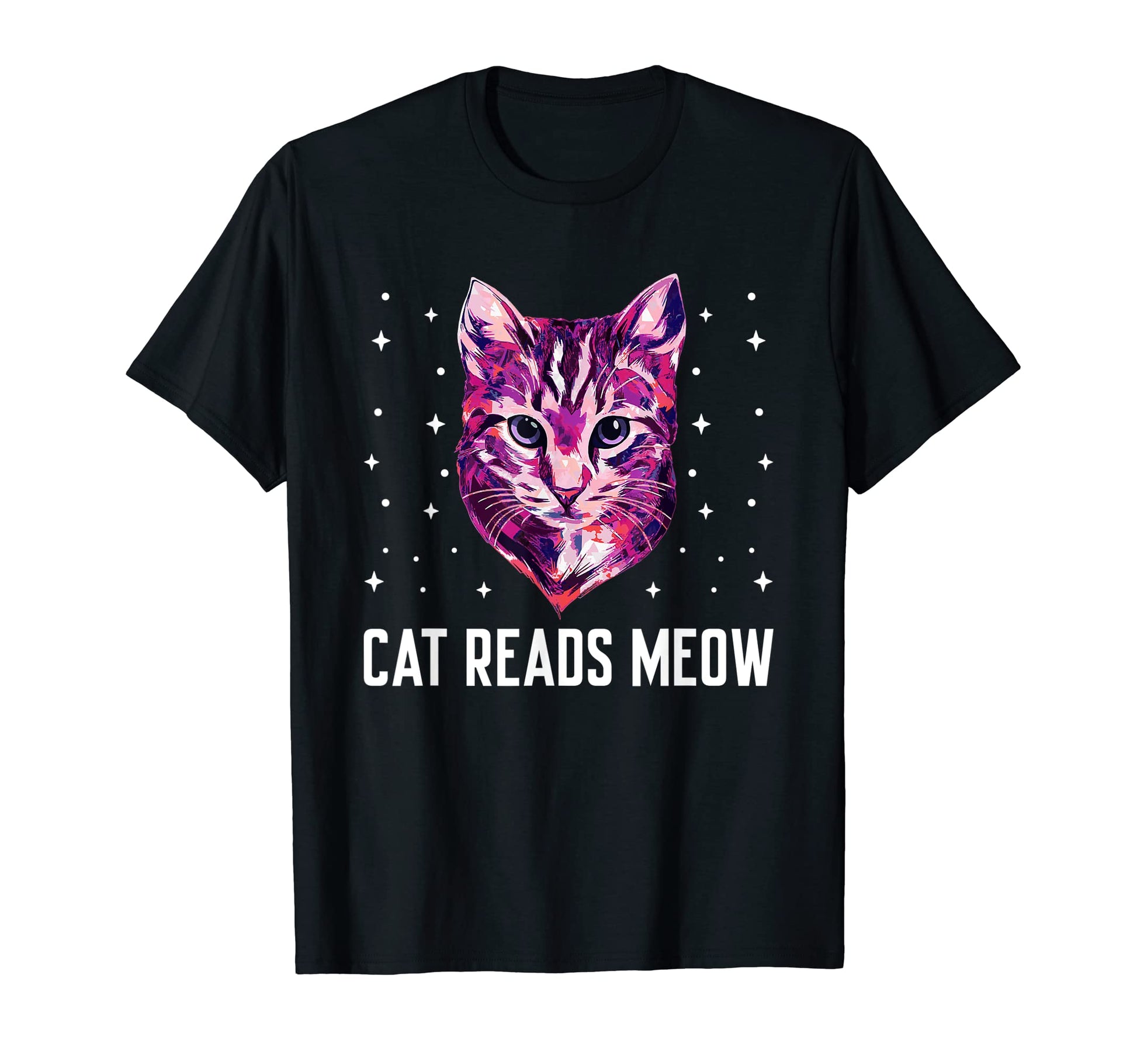 Cat Reads Meow Funny Cat Lover Kitten T-Shirt - Graphic Print for Adults - T-Shirt, Sweatshirt, Hoodie
