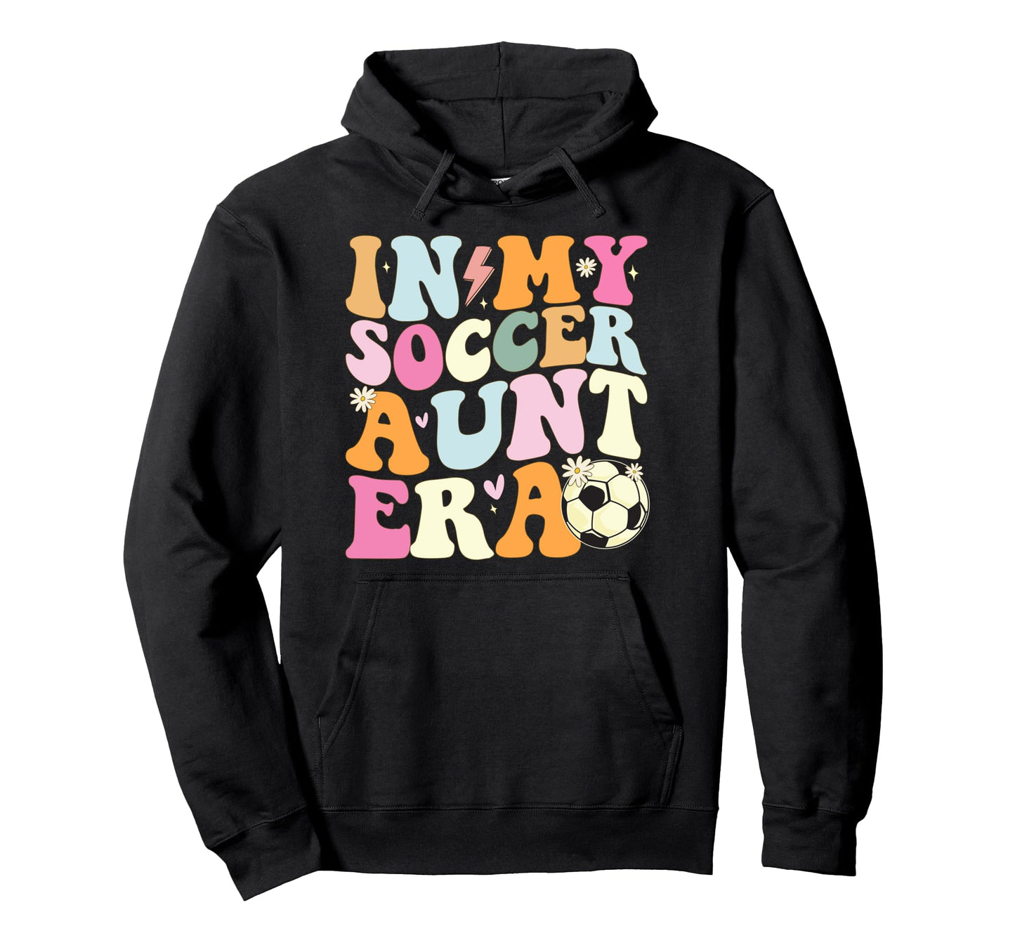 My Soccer Aunt Era Niece Nephew Ball Hoodie - Minimalist Print for Adults - T-Shirt, Sweatshirt, Hoodie