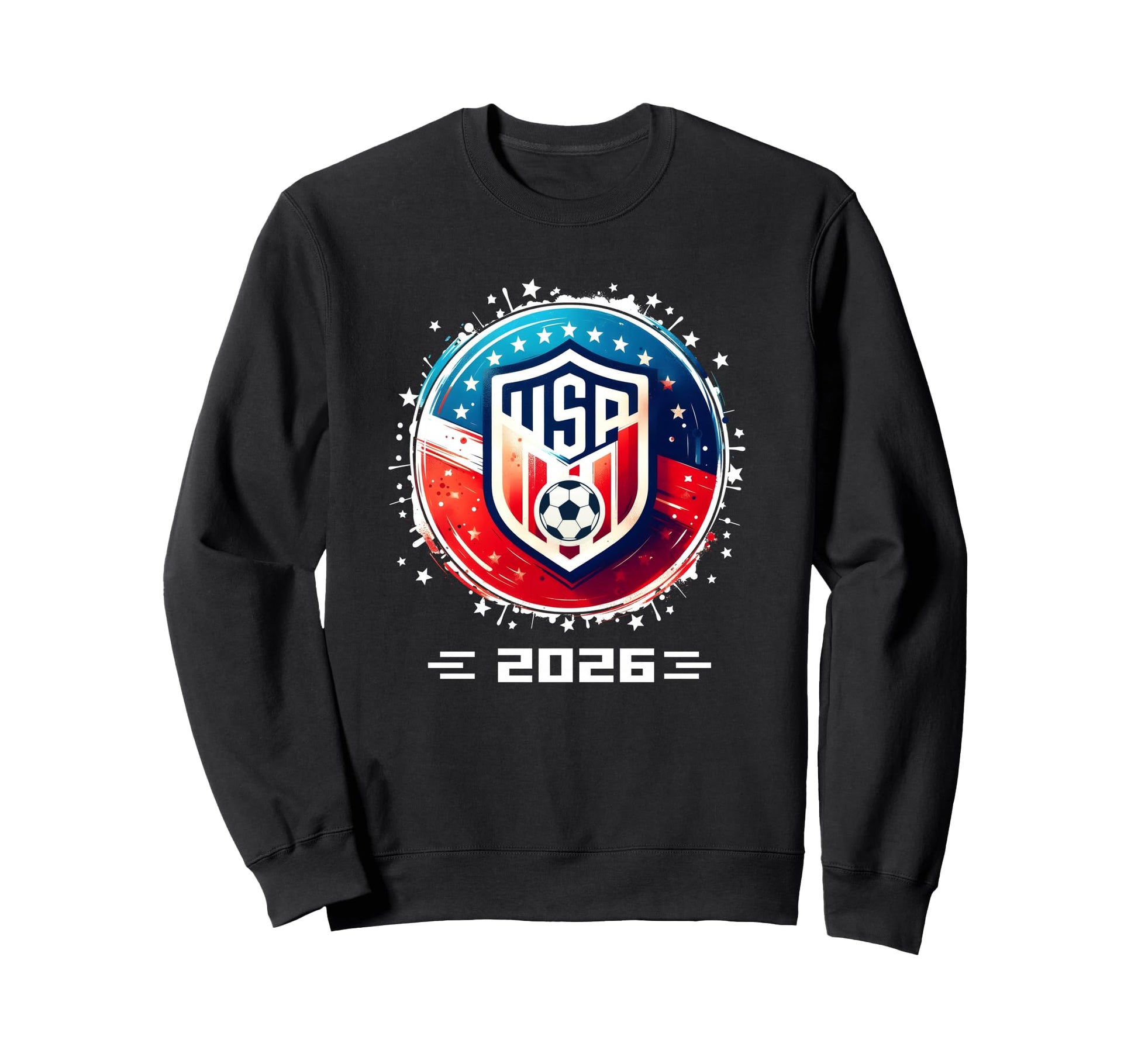 American Flag Soccer Player Sweatshirt - Fun Novelty Design for Adults - T-Shirt, Sweatshirt, Hoodie