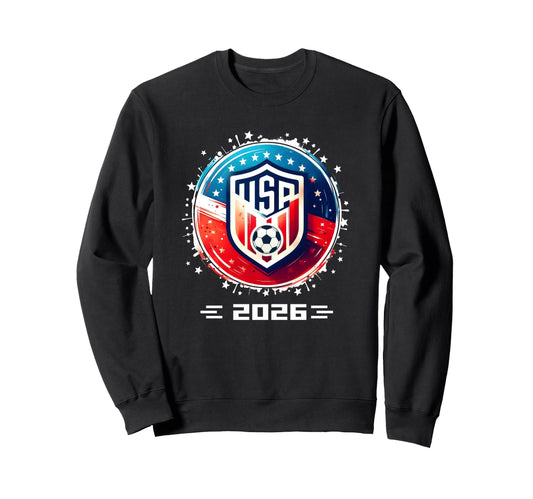 American Flag Soccer Player Sweatshirt - Fun Novelty Design for Adults - T-Shirt, Sweatshirt, Hoodie