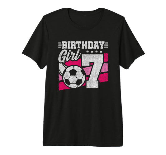 7 Year Old Soccer Birthday 7Th T-Shirt - Novelty Apparel for Adults - T-Shirt, Sweatshirt, Hoodie