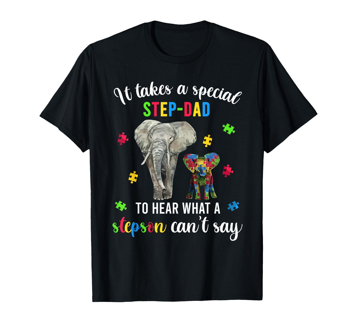 Fun Step Dad Elephant Autism T-Shirt - Streetwear Style for Adults - T-Shirt, Sweatshirt, Hoodie