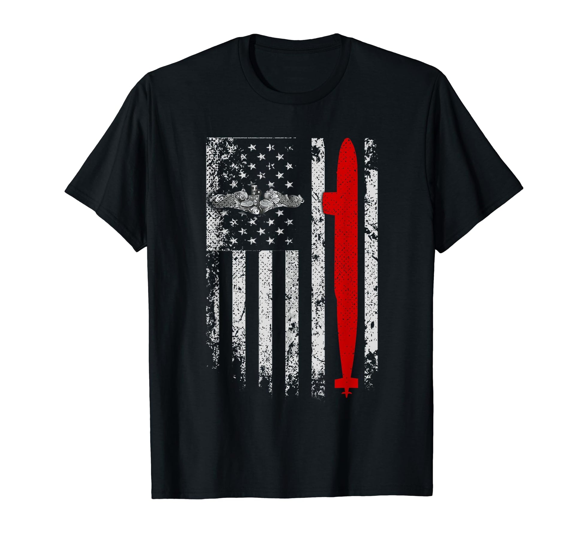 U S Submarines Veteran American Flag T-Shirt - Graphic Print Unisex - T-Shirt, Sweatshirt, Hoodie