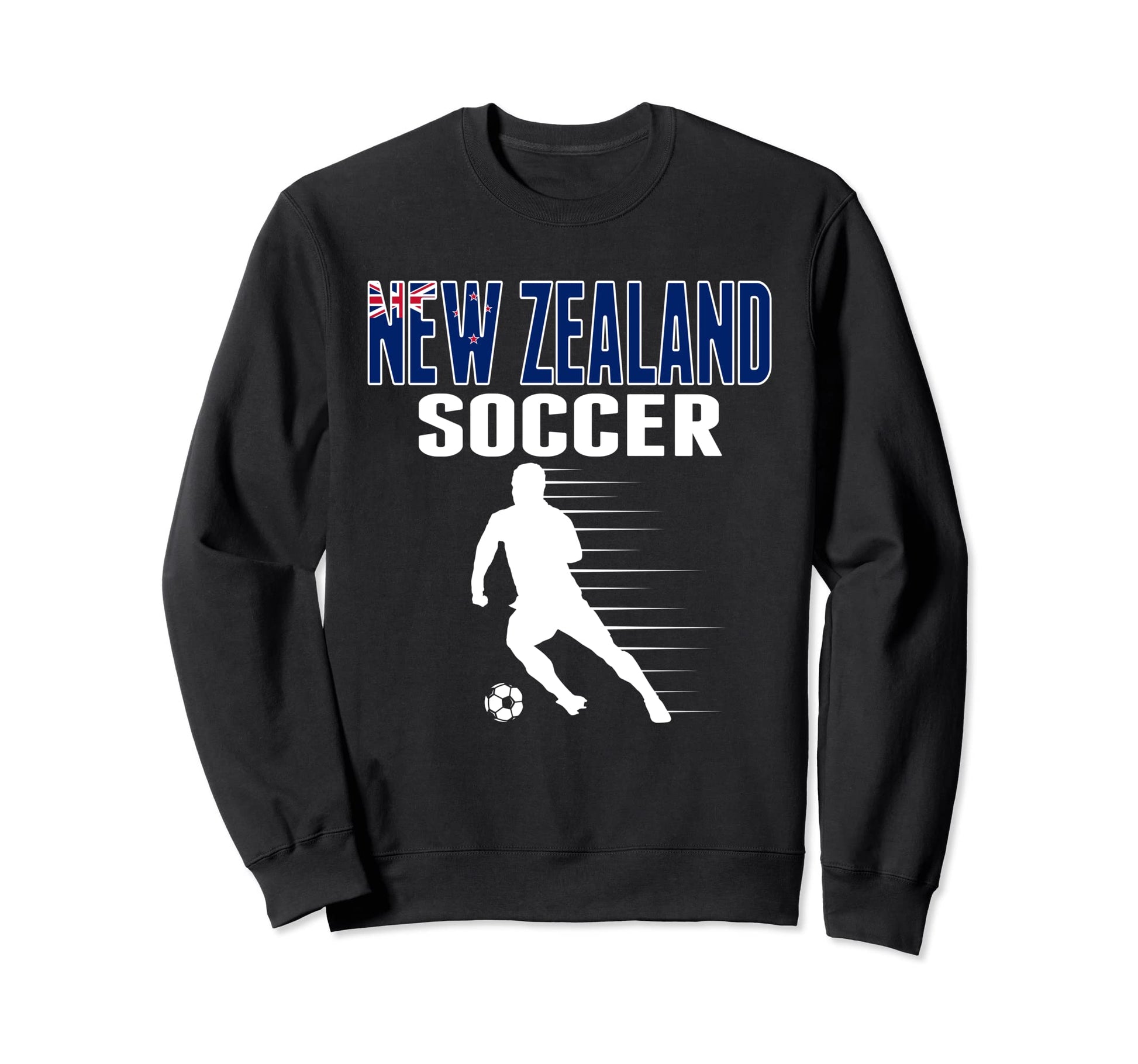 New Zealand Soccer Fans Jersey Sweatshirt - Aesthetic Graphic for Adults - T-Shirt, Sweatshirt, Hoodie