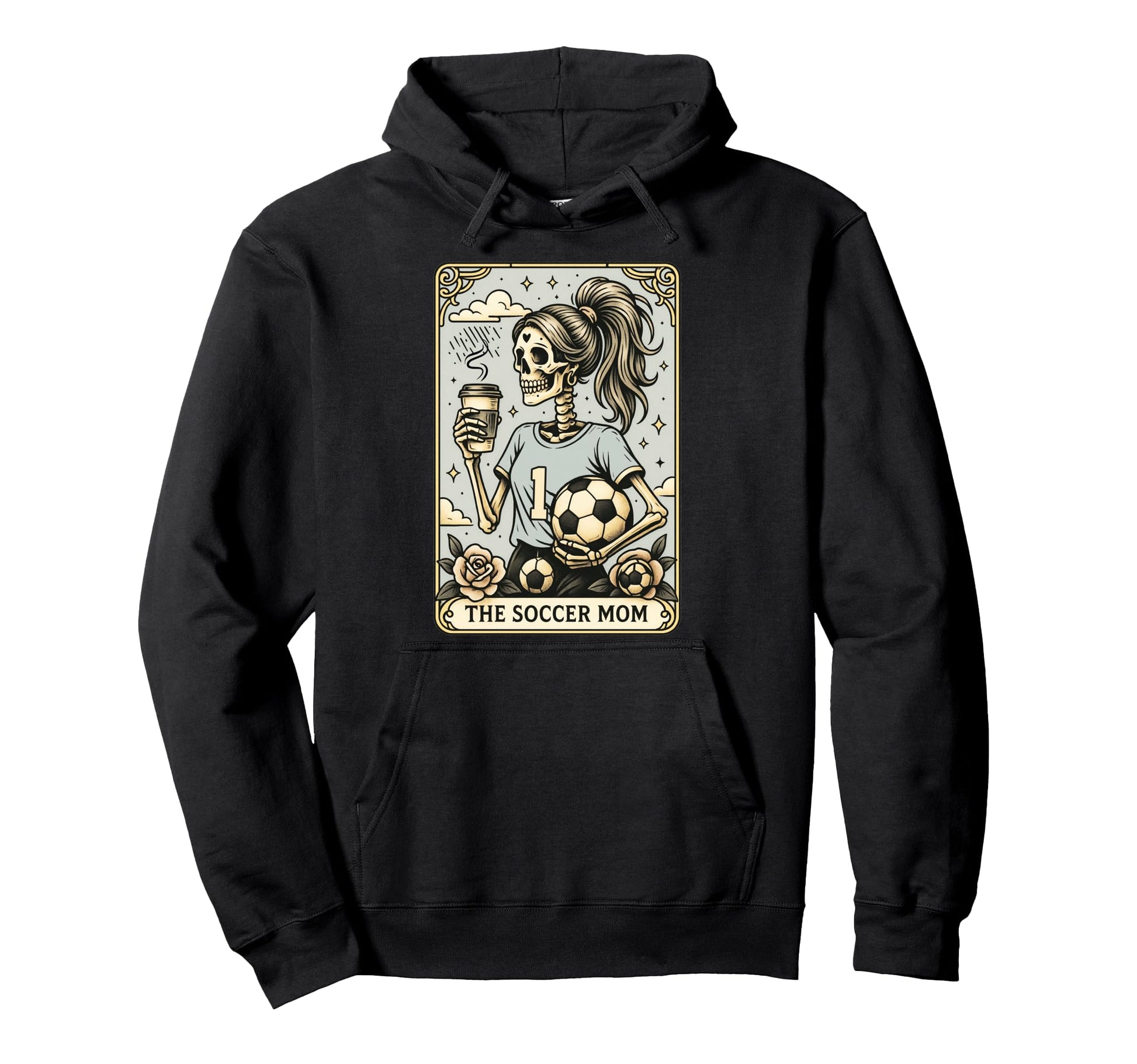 Soccer Mom Tarot Card Halloween Soccer Hoodie - Novelty Apparel for Adults - T-Shirt, Sweatshirt, Hoodie