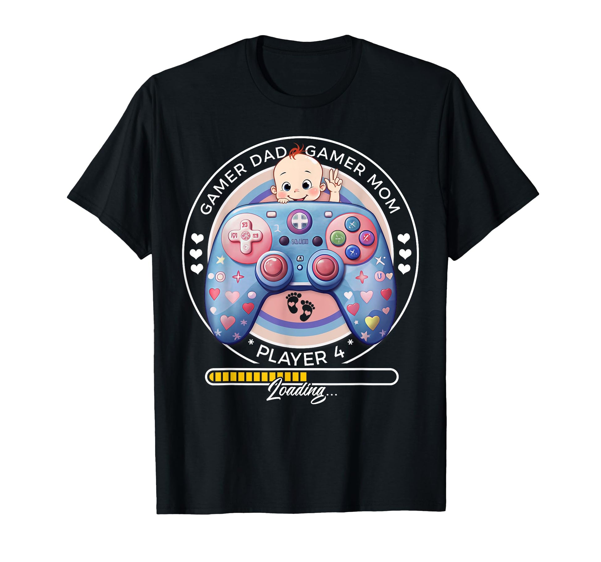Player 4 Loading Gamer Mom Dad T-Shirt - Fun Novelty Design Men Women - T-Shirt, Sweatshirt, Hoodie