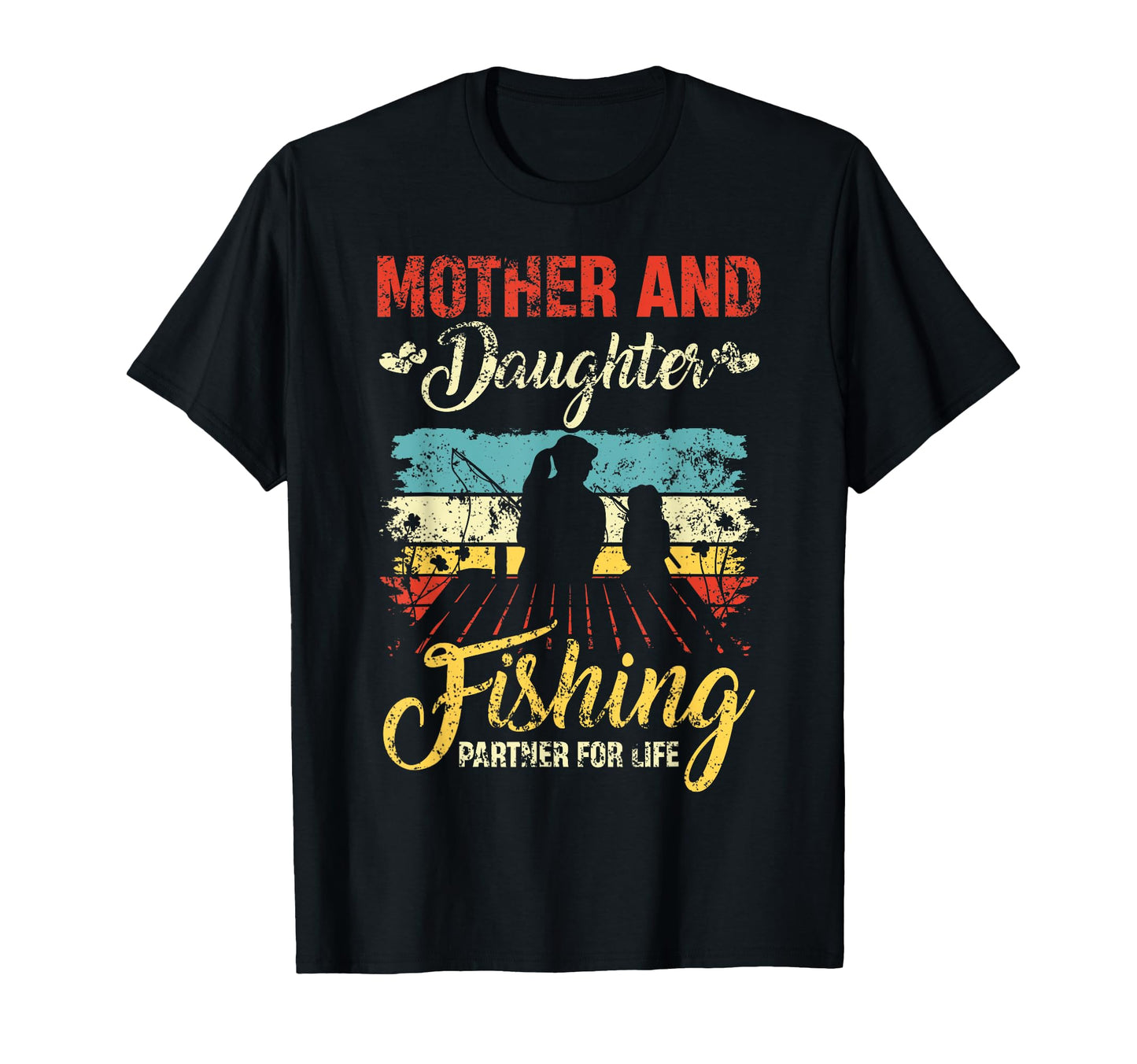 Mother And Daughter Fishing Partner T-Shirt - Minimalist Print Men Women - T-Shirt, Sweatshirt, Hoodie