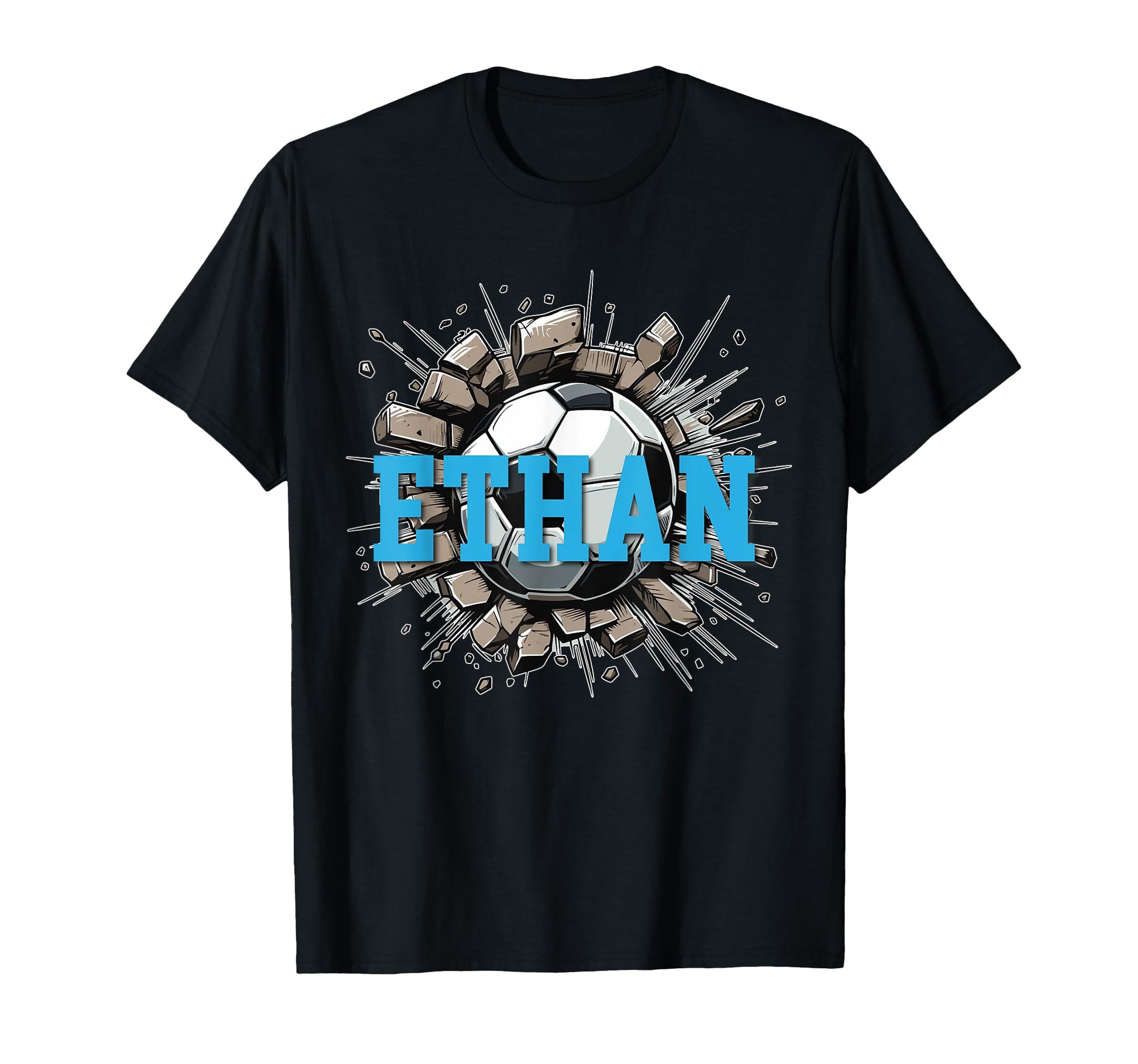 Ethan Personalized Name Soccer Sports Hoodie - Trendy Graphic Men Women - T-Shirt, Sweatshirt, Hoodie