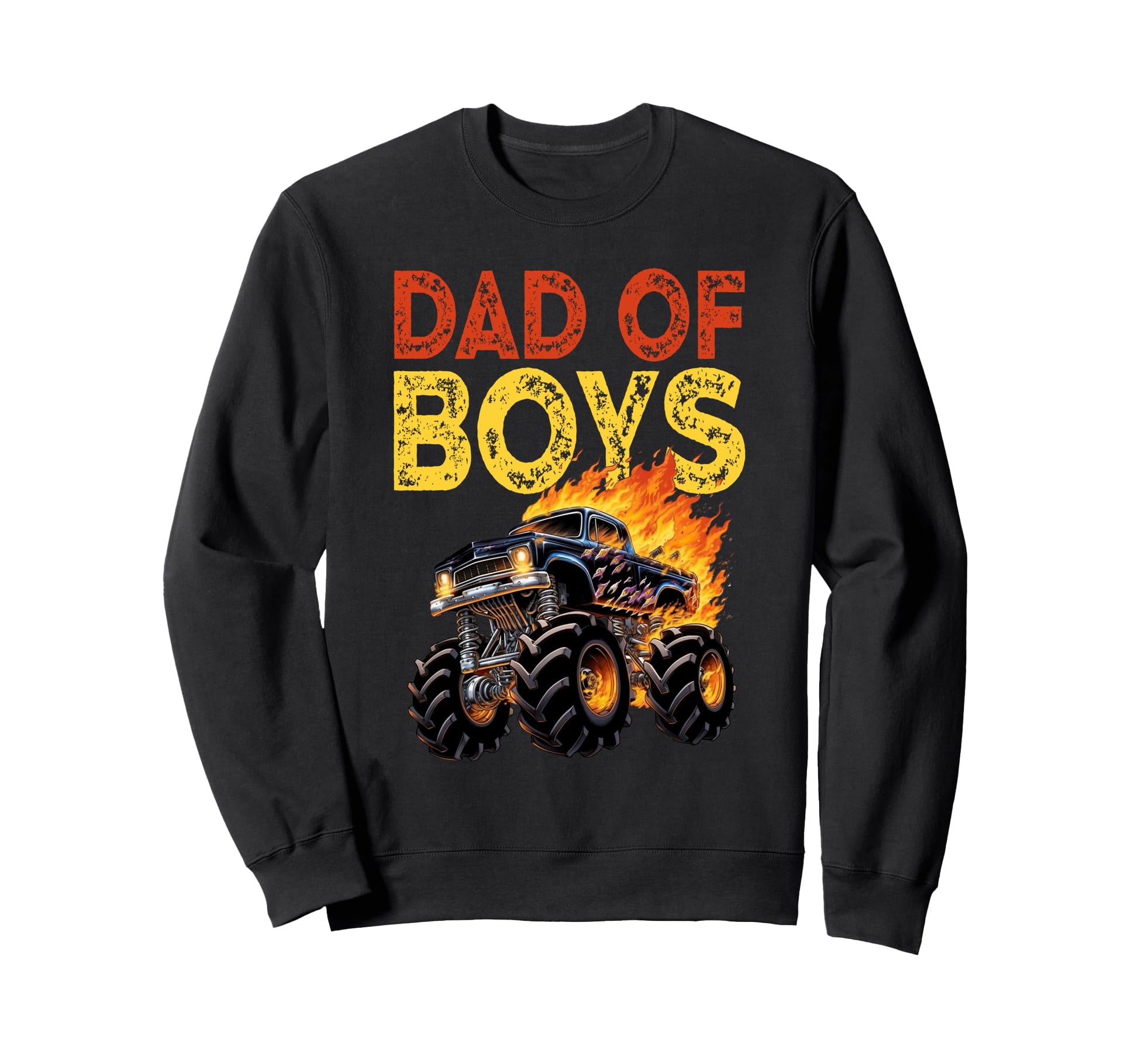 Monster Truck Dad Fathers Day Sweatshirt - Minimalist Print Unisex - T-Shirt, Sweatshirt, Hoodie