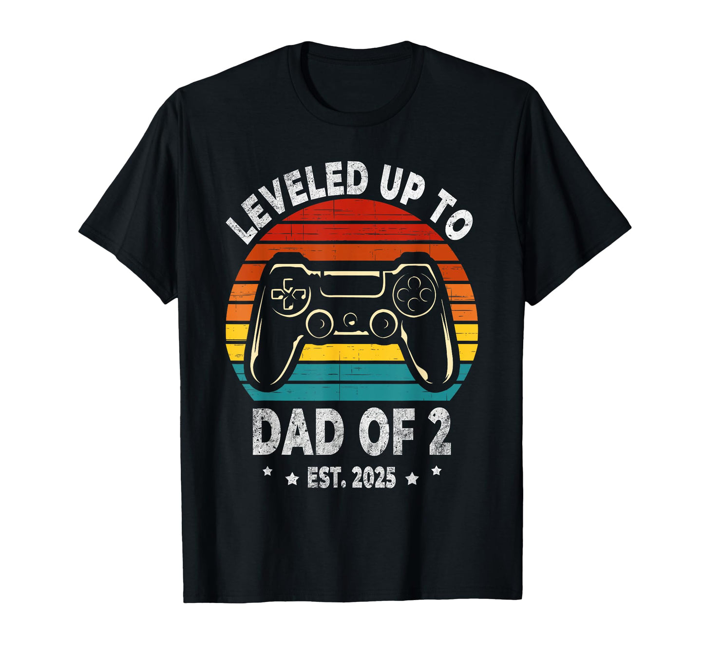 Leveled Up To Dad 2 Est 2025 Promoted To T-Shirt - Minimalist Print Unisex - T-Shirt, Sweatshirt, Hoodie