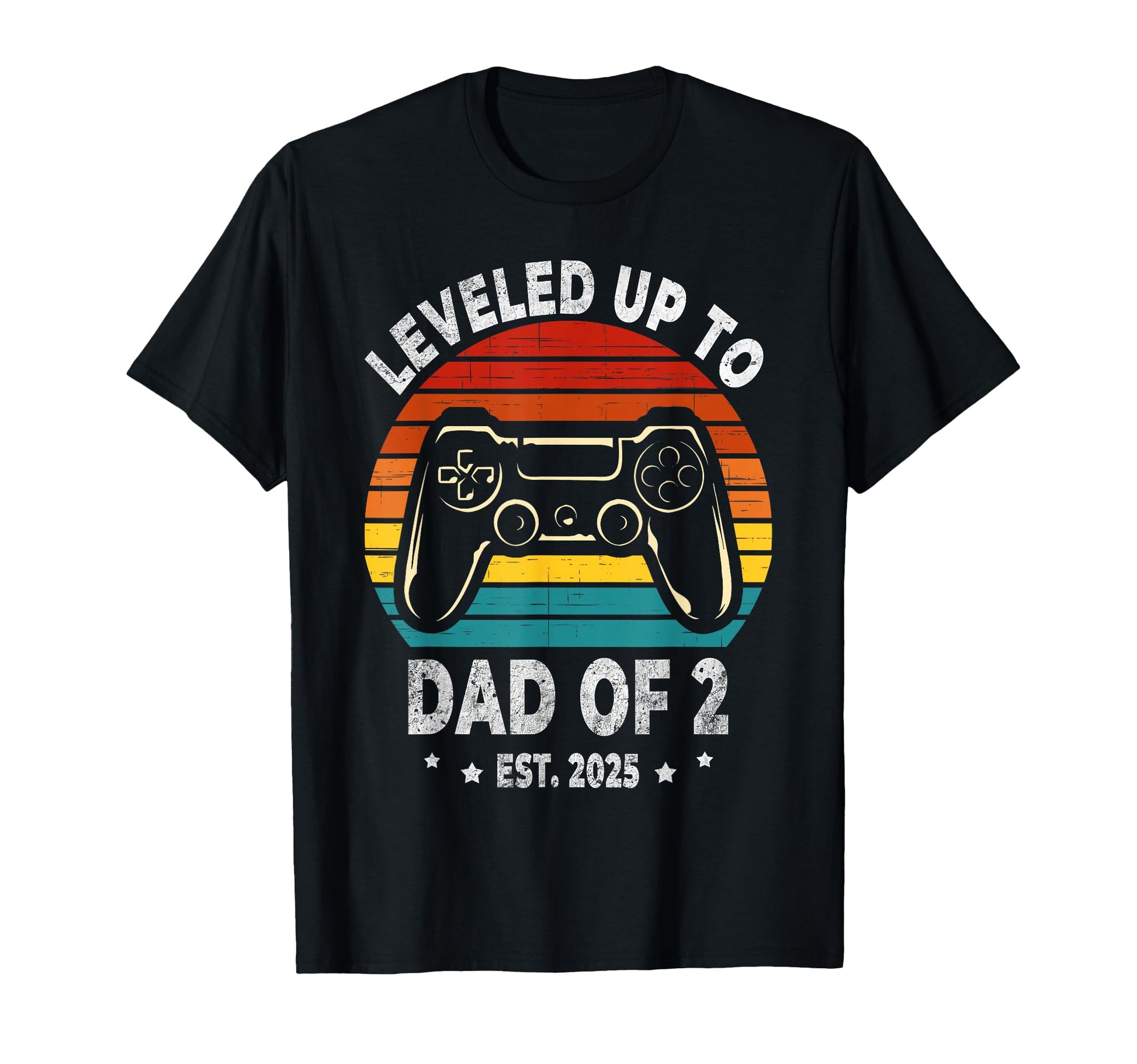 Leveled Up To Dad 2 Est 2025 Promoted To T-Shirt - Minimalist Print Unisex - T-Shirt, Sweatshirt, Hoodie