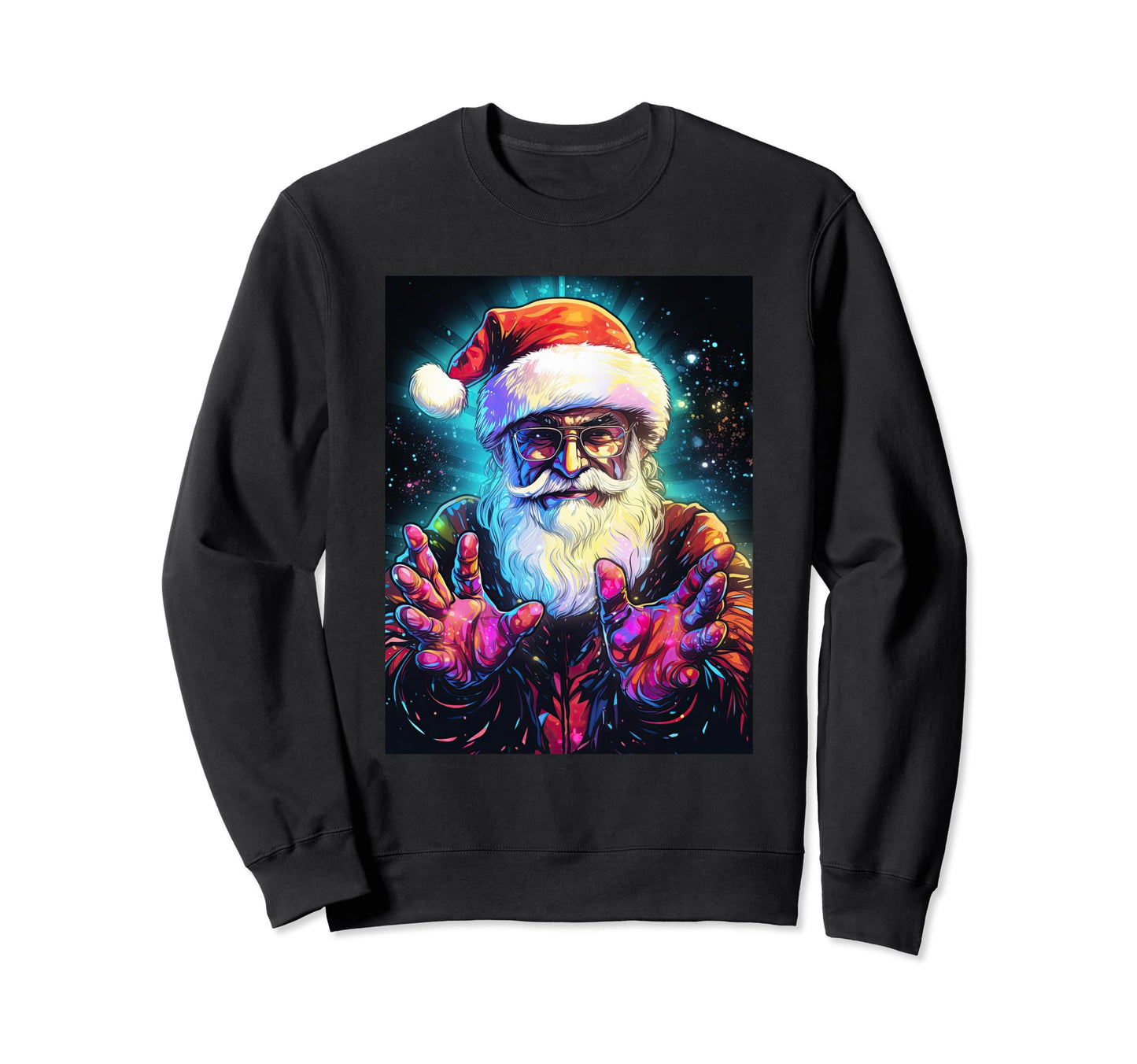 Cyber Santa Dad Funny Sweatshirt - Fun Novelty Design Men Women - T-Shirt, Sweatshirt, Hoodie