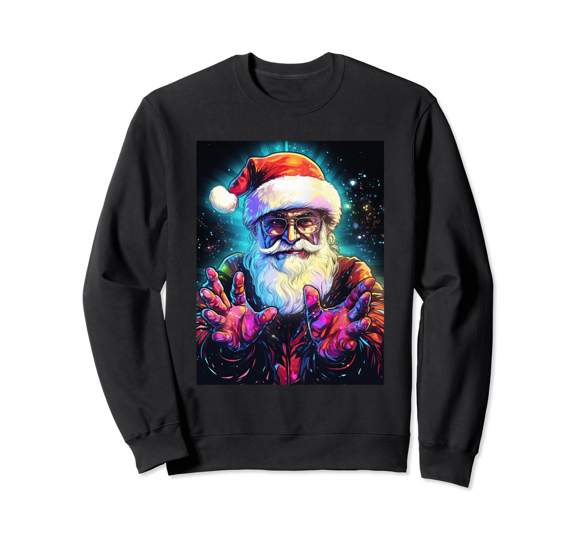 Cyber Santa Dad Funny Sweatshirt - Fun Novelty Design Men Women - T-Shirt, Sweatshirt, Hoodie