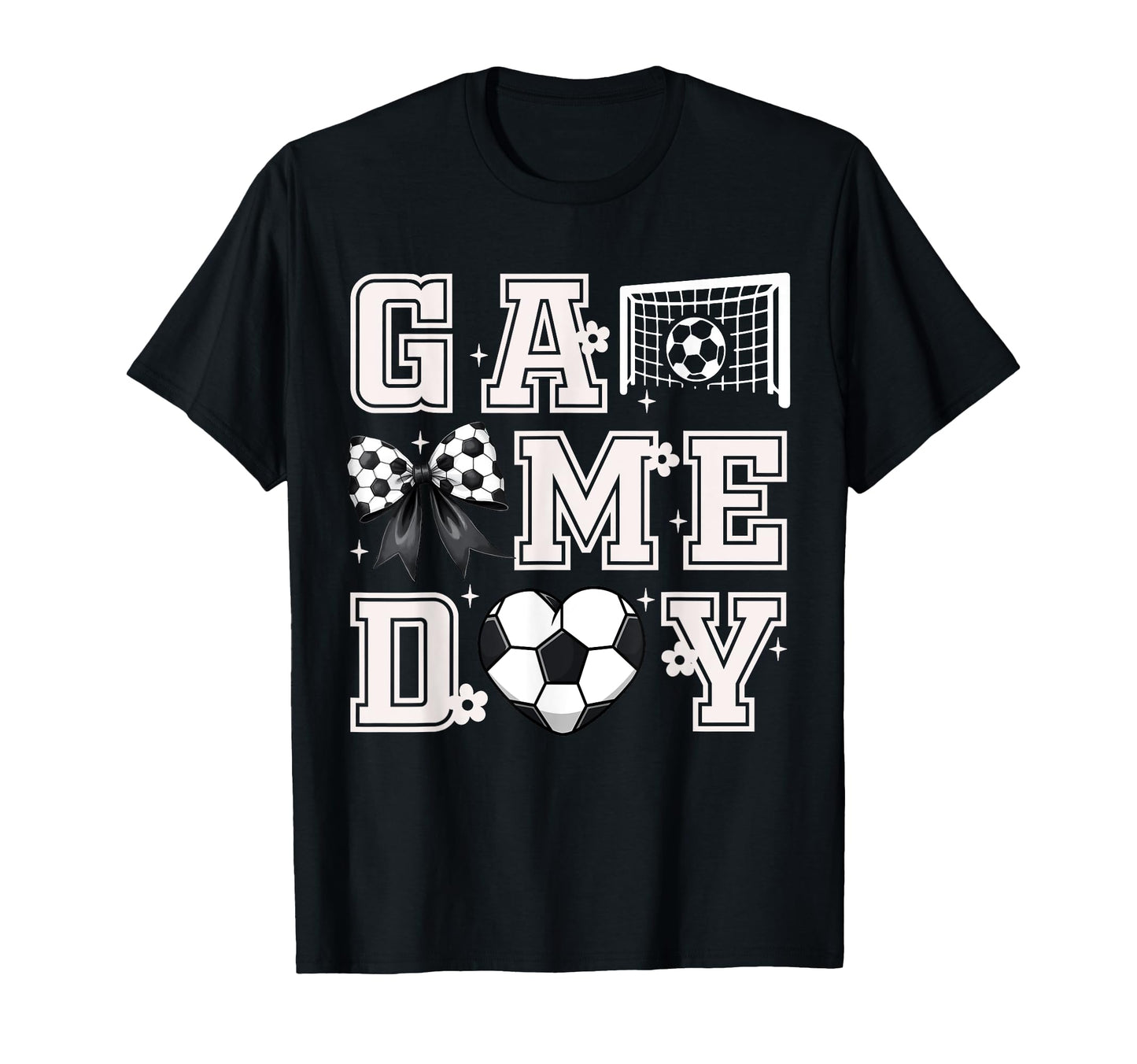 Soccer Coquette Bow Gameday Cheer T-Shirt - Fun Novelty Design for Adults - T-Shirt, Sweatshirt, Hoodie