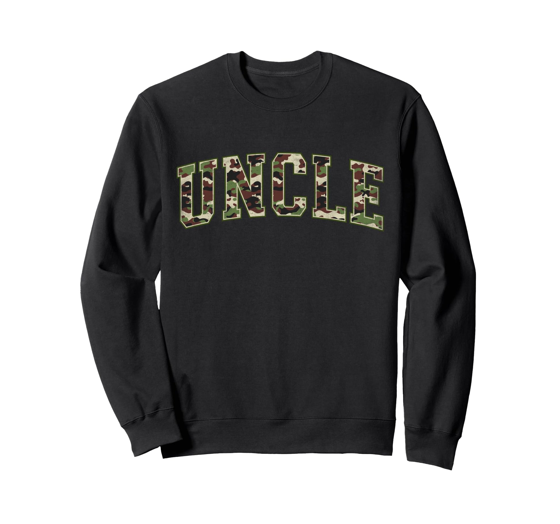 Camo Uncle Camourflage Varsity Sweatshirt - Novelty Apparel for Adults - T-Shirt, Sweatshirt, Hoodie