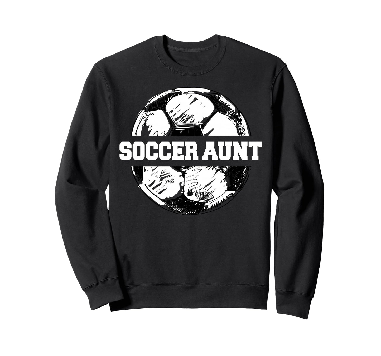 Soccer Aunt Soccer Ball Split Funny Sweatshirt - Streetwear Style Unisex - T-Shirt, Sweatshirt, Hoodie