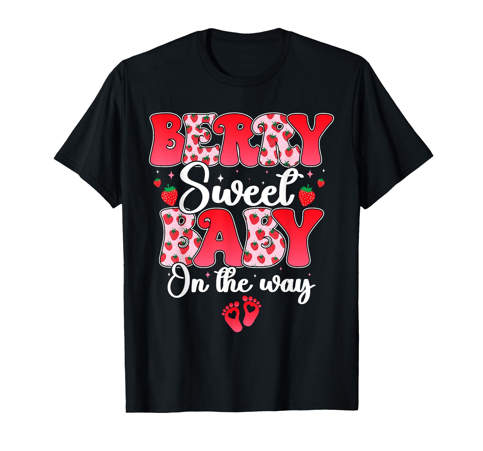 Berry Sweet Way Strawberry Pregnancy Gender T-Shirt - Unique Graphic Unisex - T-Shirt, Sweatshirt, Hoodie