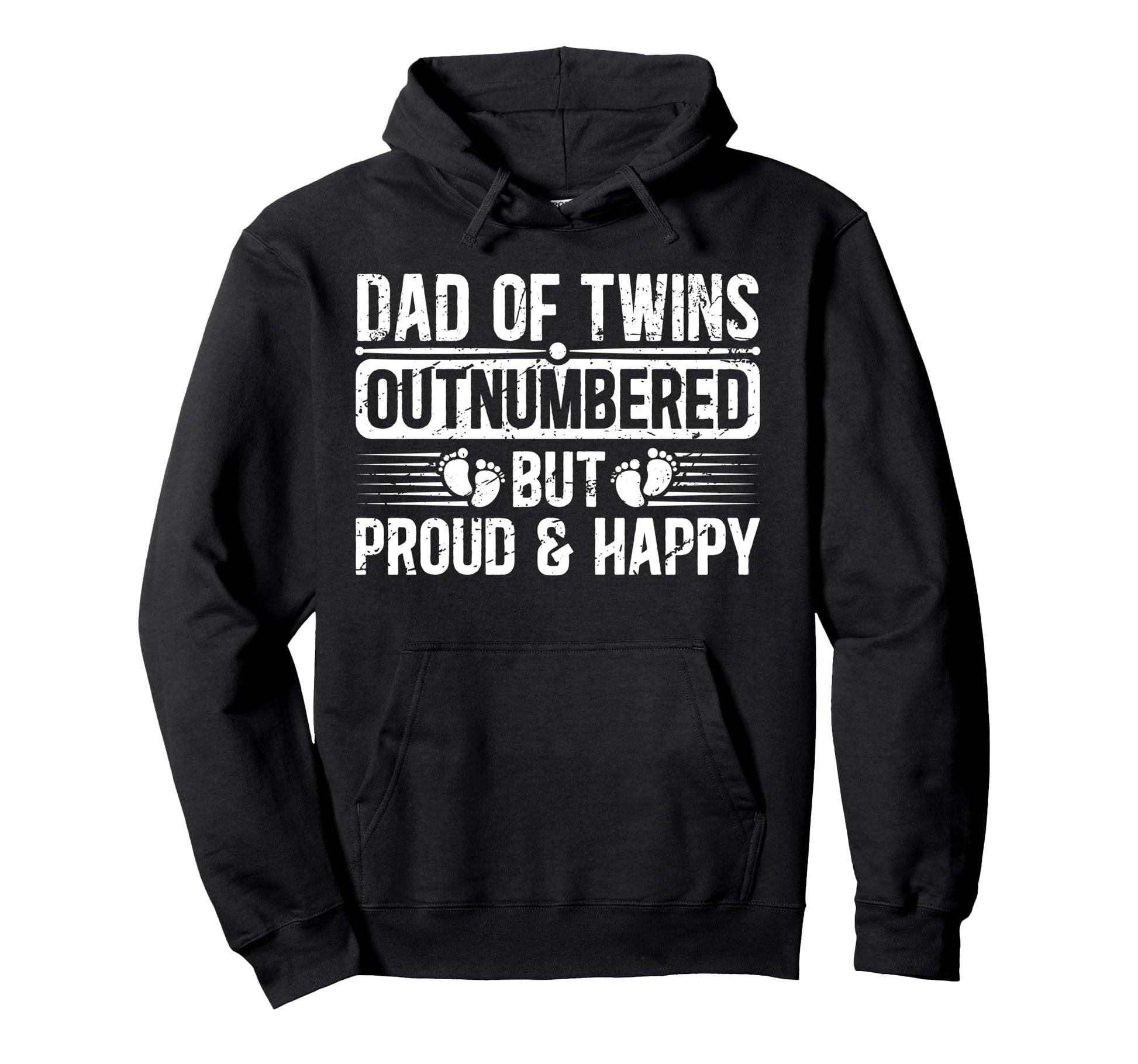 Twin Dad Twins Outnumbered Twin Father Hoodie - Novelty Apparel Unisex - T-Shirt, Sweatshirt, Hoodie