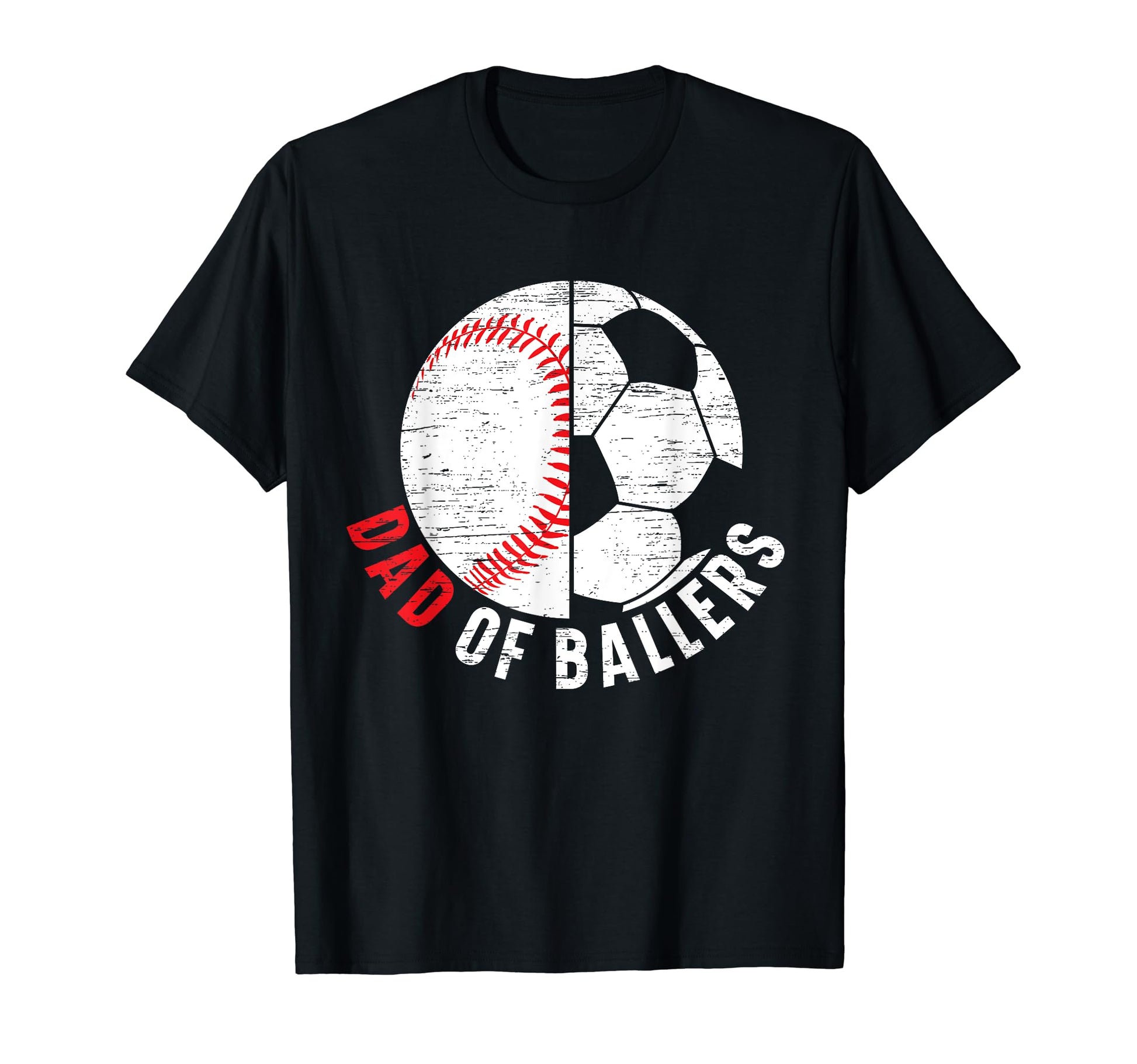 Dad Ballers Fathers Day Sport Lover T-Shirt - Custom Art Print for Adults - T-Shirt, Sweatshirt, Hoodie