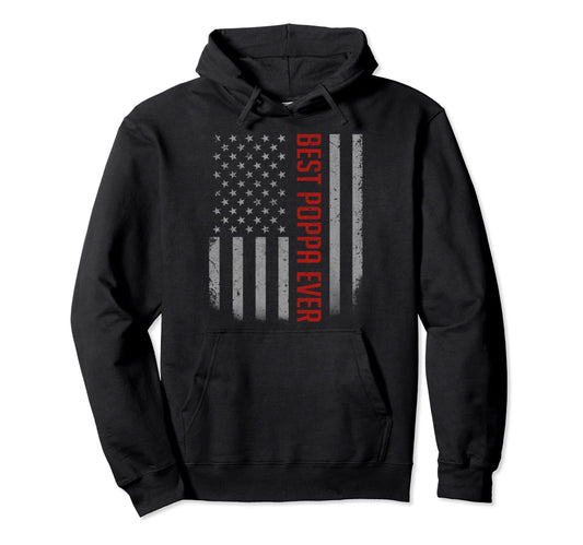 American Flag Dad Gift Fathers Day Hoodie - Minimalist Print Men Women - T-Shirt, Sweatshirt, Hoodie