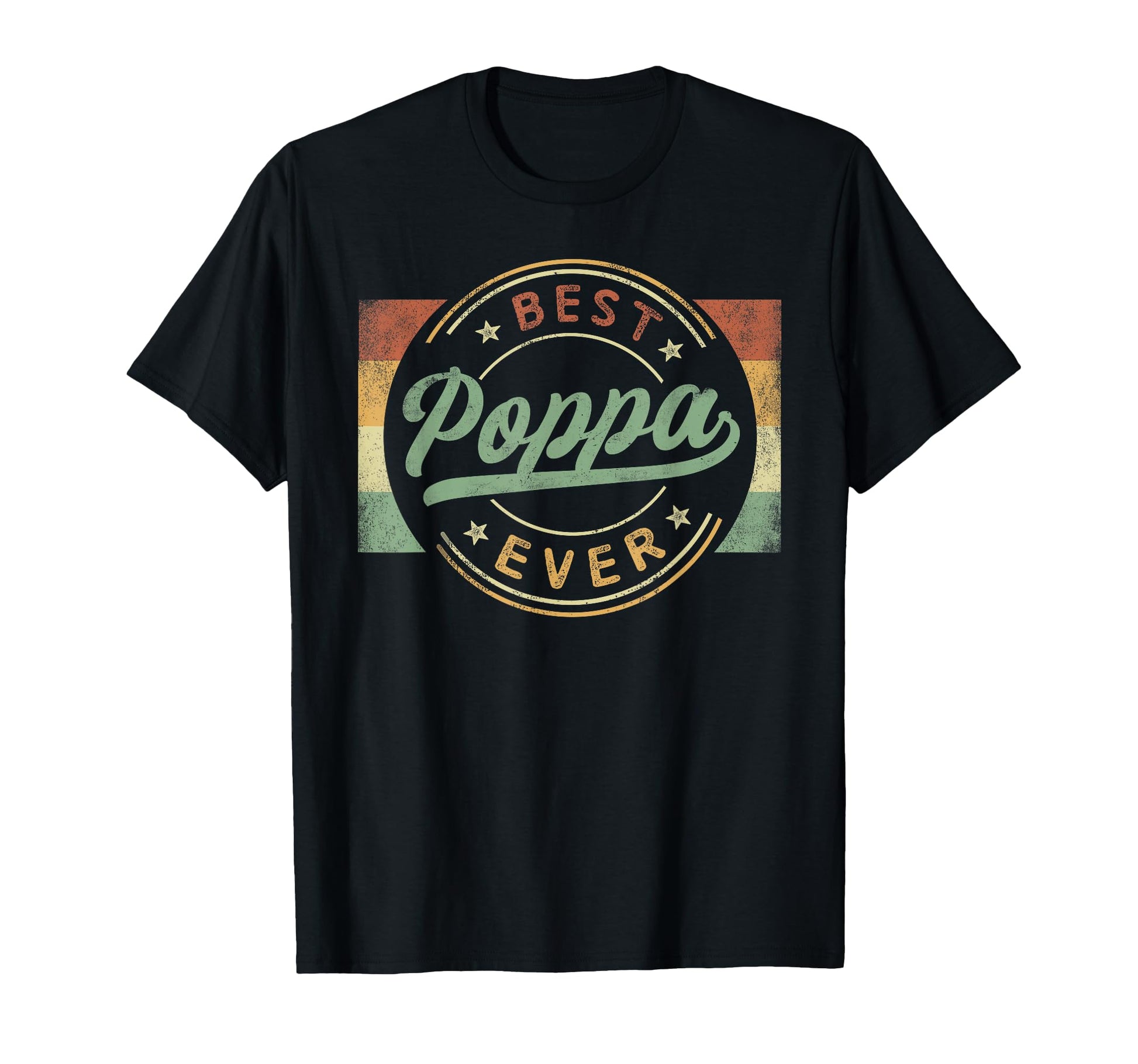 Best Poppa Ever Emblem Fathers Day Poppa T-Shirt - Minimalist Print Unisex - T-Shirt, Sweatshirt, Hoodie