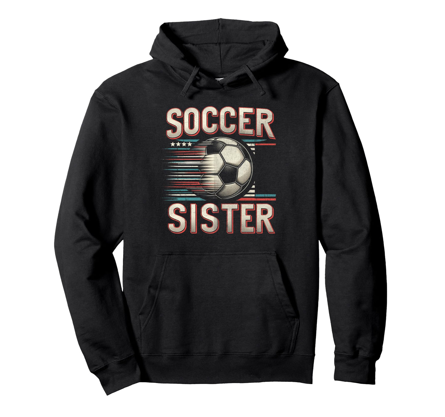 Soccer Sister Football Lover Gifts Hoodie - Minimalist Print Men Women - T-Shirt, Sweatshirt, Hoodie