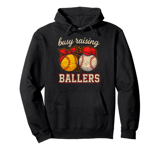 Baseball Softball Mom Grandma Busy Hoodie - Aesthetic Graphic Unisex - T-Shirt, Sweatshirt, Hoodie