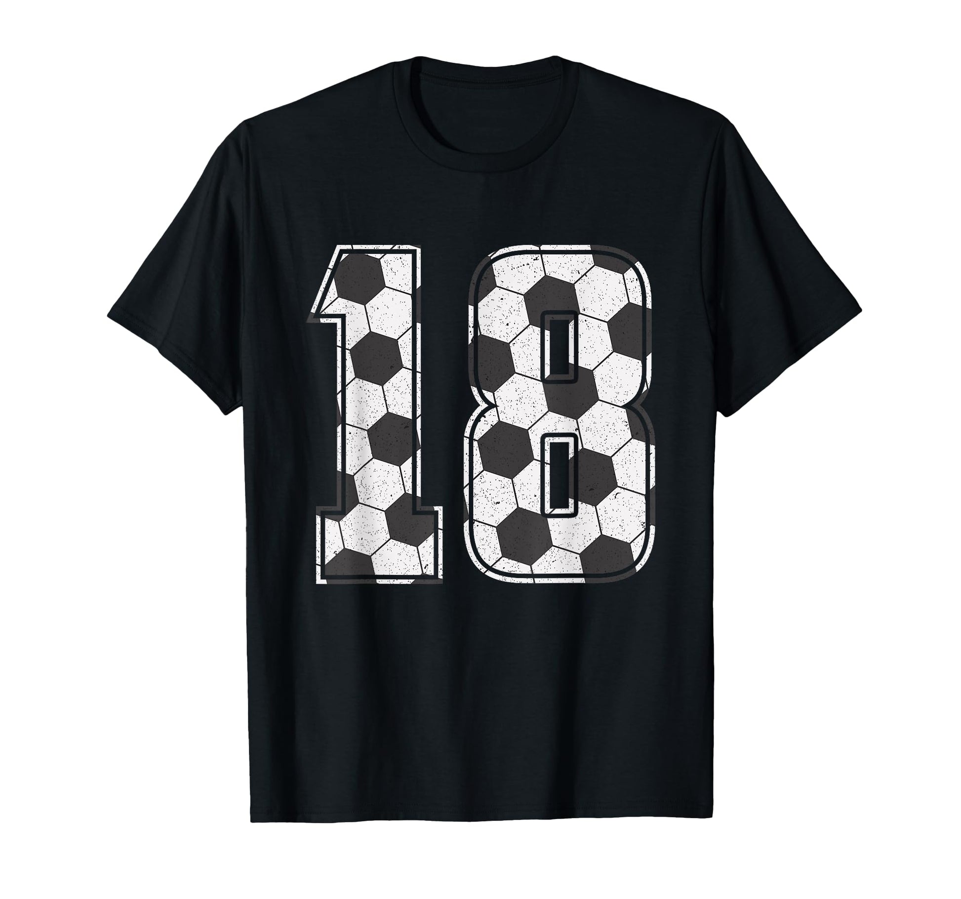 Soccer Player Number 18 Eighteen T-Shirt - Fun Novelty Design Men Women - T-Shirt, Sweatshirt, Hoodie