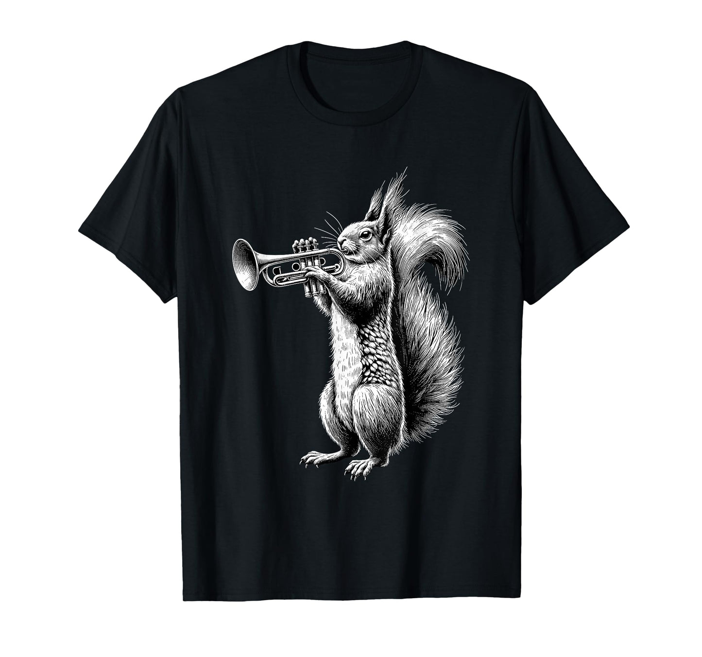 Squirrel Playing Trumpet Trumpeter T-Shirt - Fun Novelty Design Men Women - T-Shirt, Sweatshirt, Hoodie