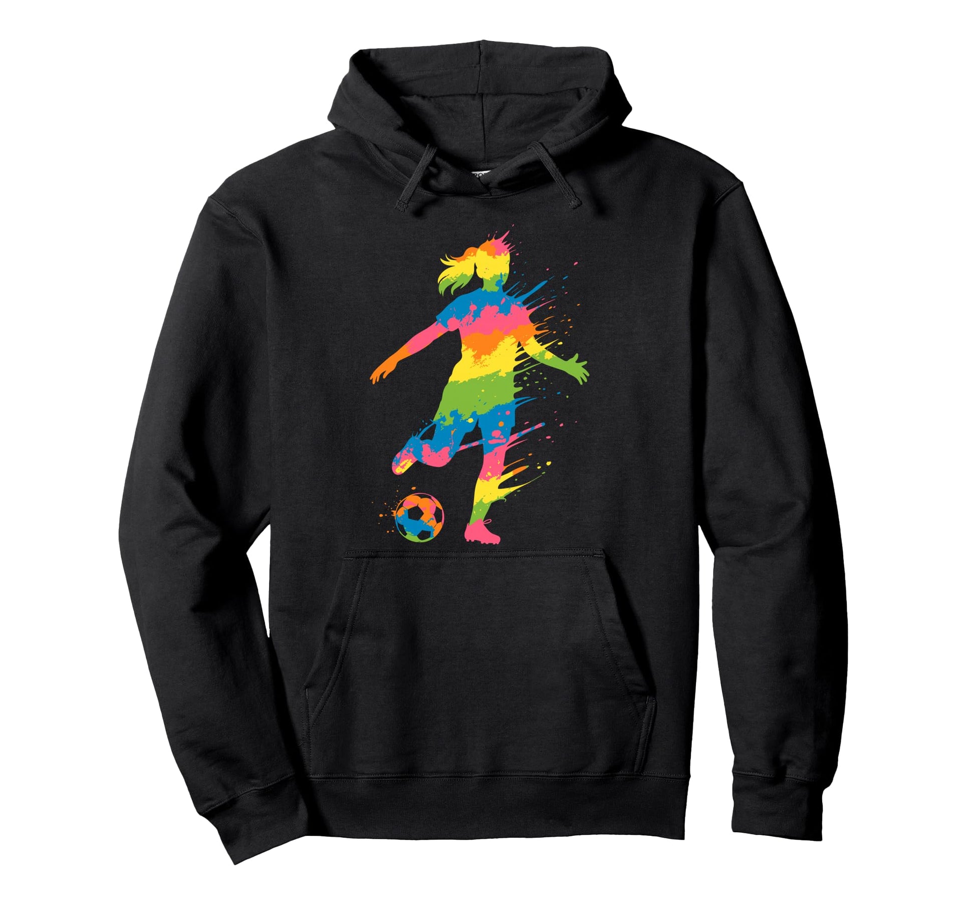 Colorful Funny Soccer Fan Dad Mom Game Day Hoodie - Graphic Print Unisex - T-Shirt, Sweatshirt, Hoodie