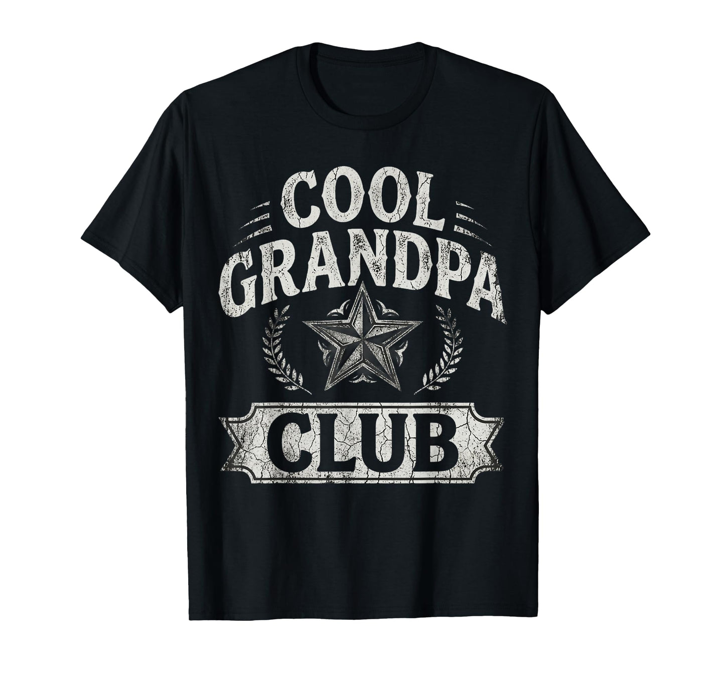 Grandpa Club Star Badge Funny Gift T-Shirt - Custom Art Print Men Women - T-Shirt, Sweatshirt, Hoodie