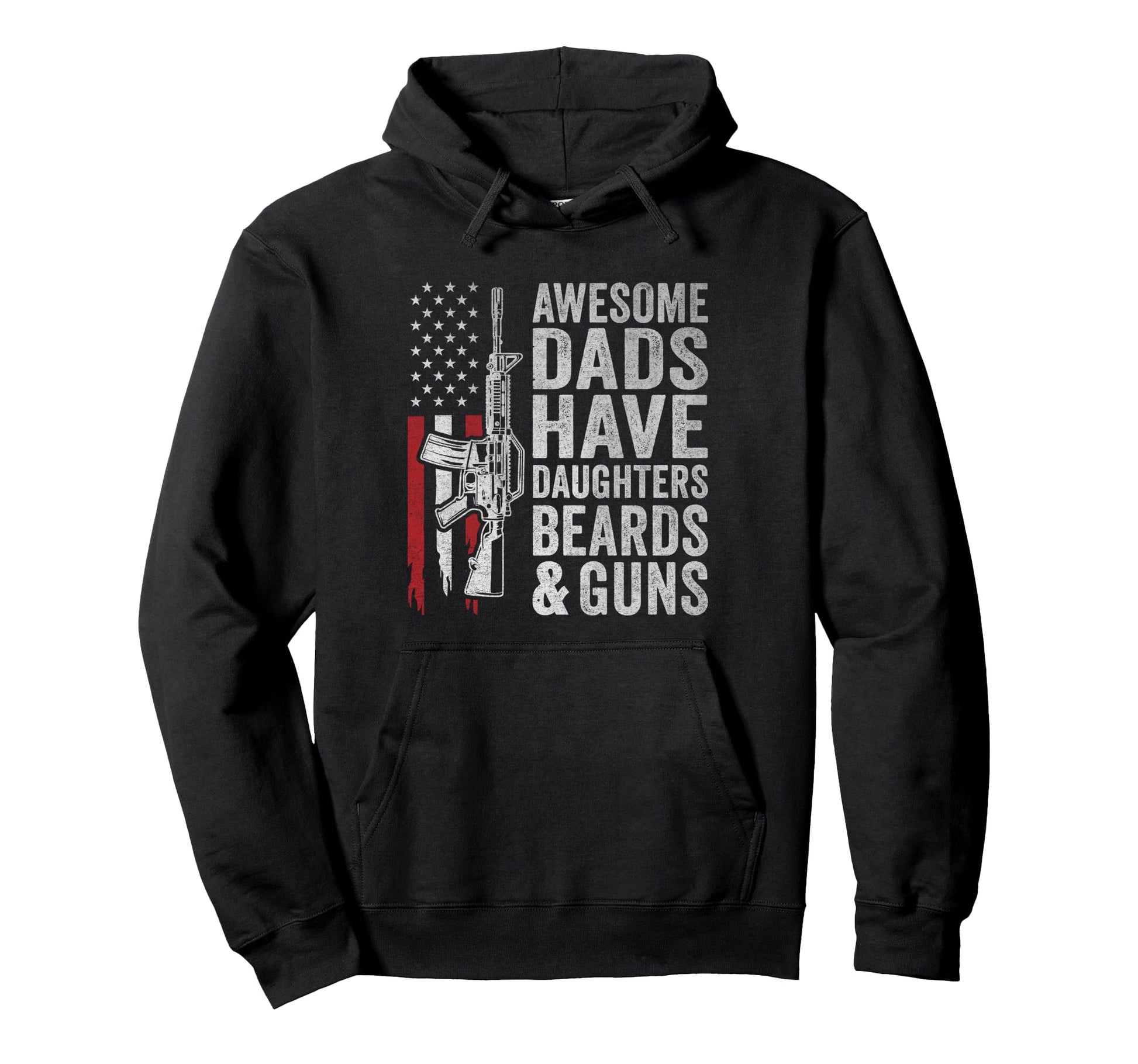 Awesome Dads Have Daughters Beards And Hoodie - Aesthetic Graphic Unisex - T-Shirt, Sweatshirt, Hoodie