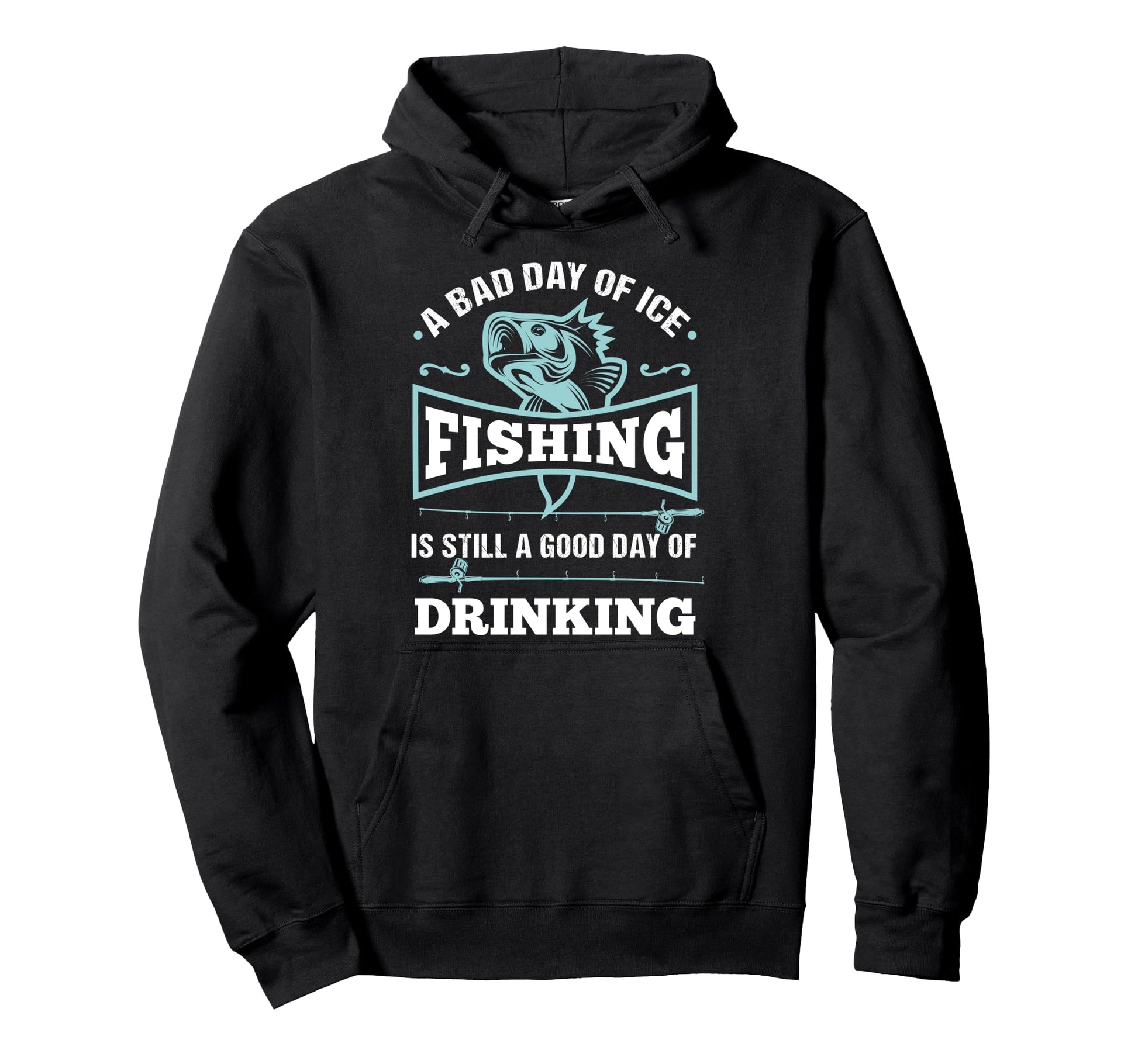 Funny Ice Fishing And Drinking Beer Hoodie - Aesthetic Graphic Men Women - T-Shirt, Sweatshirt, Hoodie