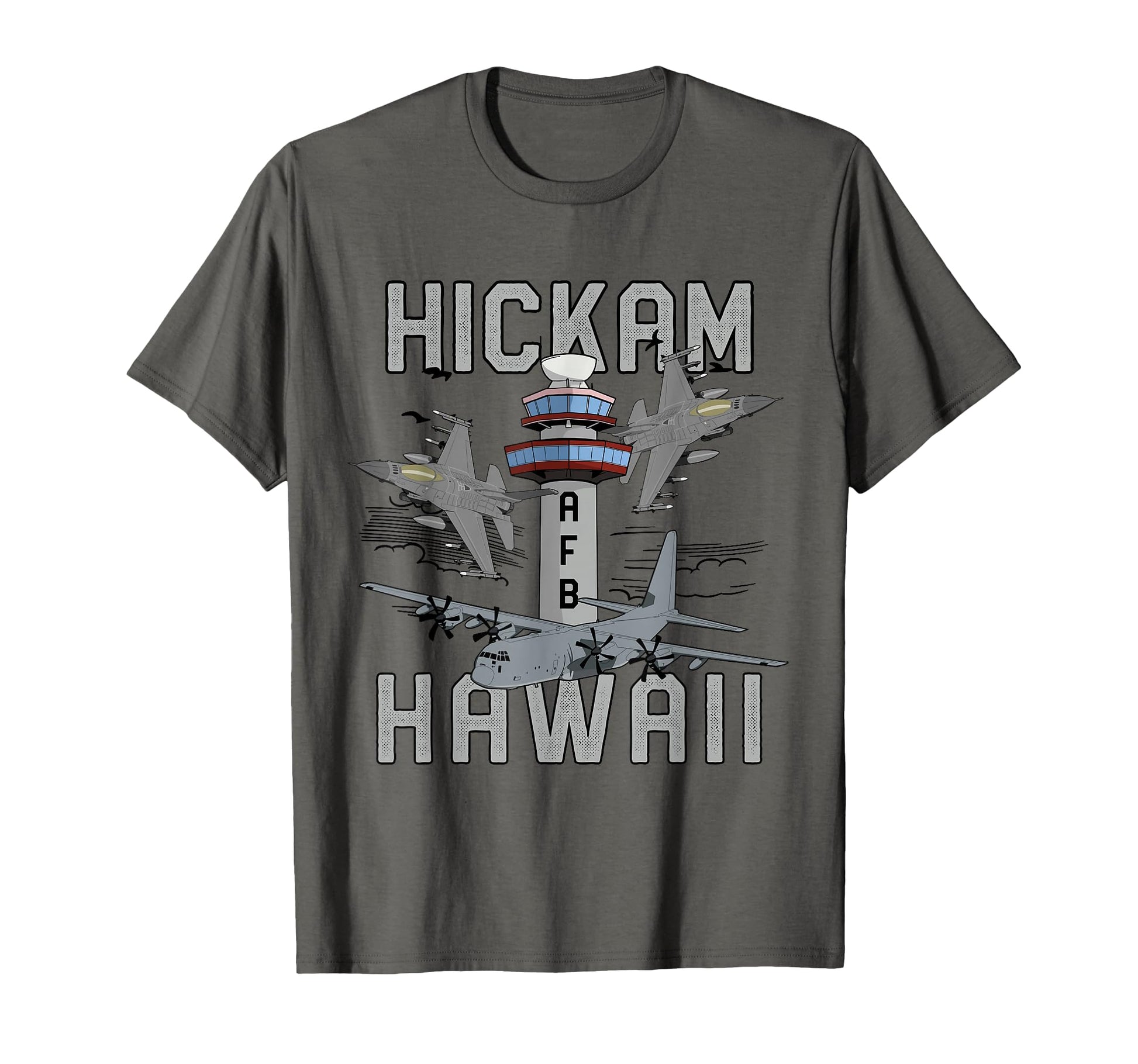 Hickam Afb Hawaii Air Force Base Fighter T-Shirt - Trendy Graphic Unisex - T-Shirt, Sweatshirt, Hoodie