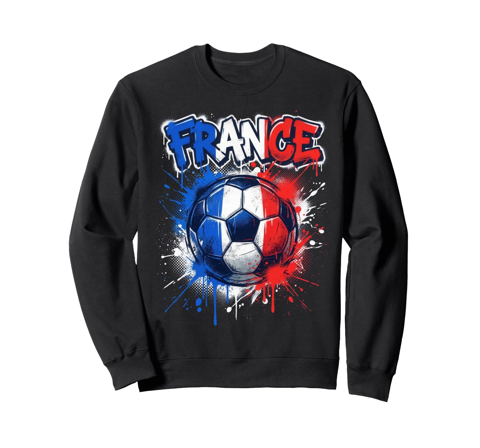 France Football Soccer Player Flag Sweatshirt - Streetwear Style Unisex - T-Shirt, Sweatshirt, Hoodie