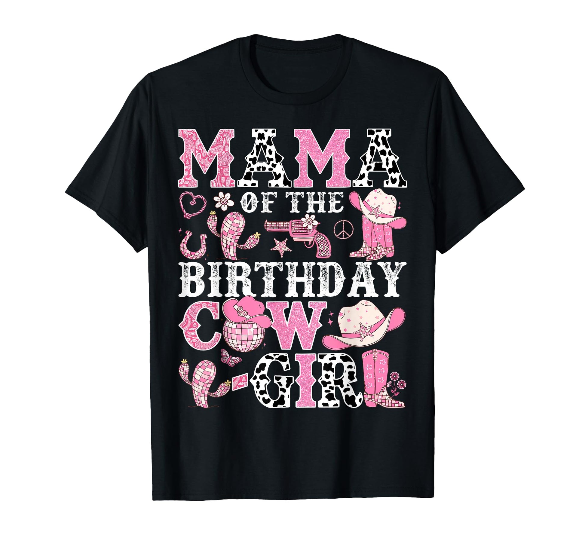 Mama Birthday Cow Rodeo Cowgirl T-Shirt - Minimalist Print for Adults - T-Shirt, Sweatshirt, Hoodie