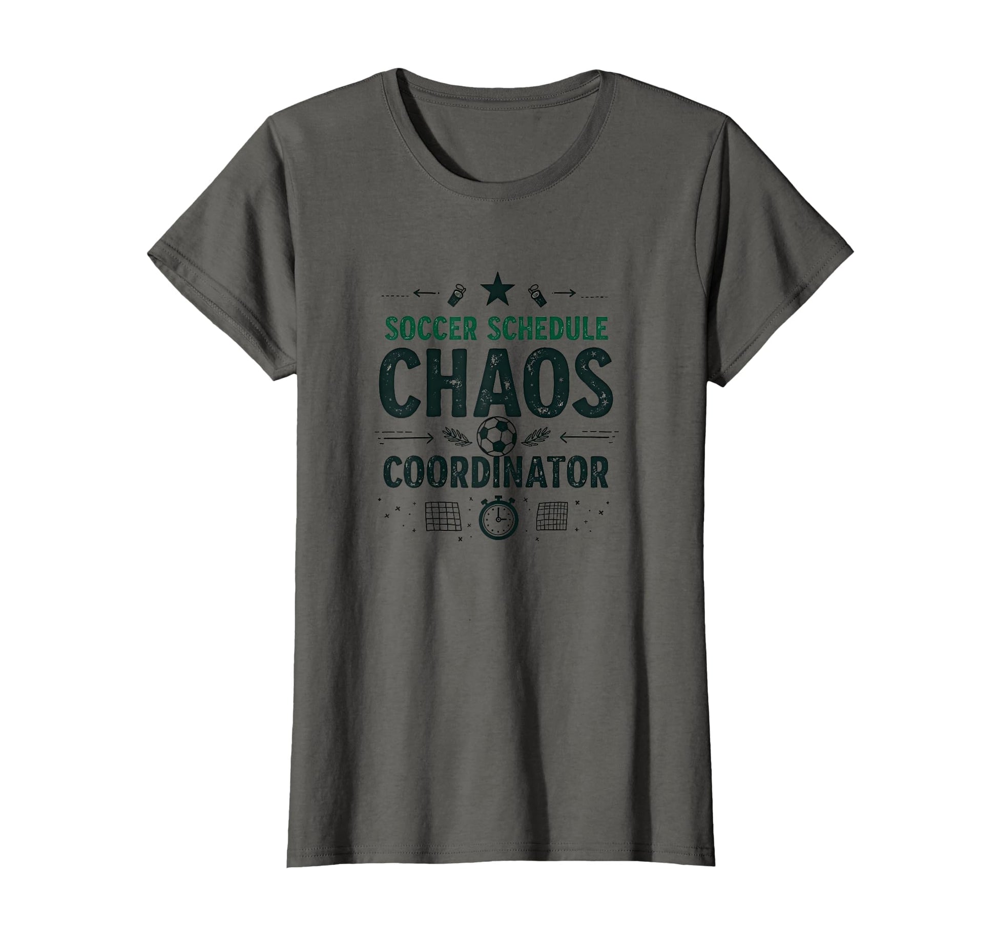 Soccer Schedule Chaos Coordinator Mom T-Shirt - Trendy Graphic for Adults - T-Shirt, Sweatshirt, Hoodie