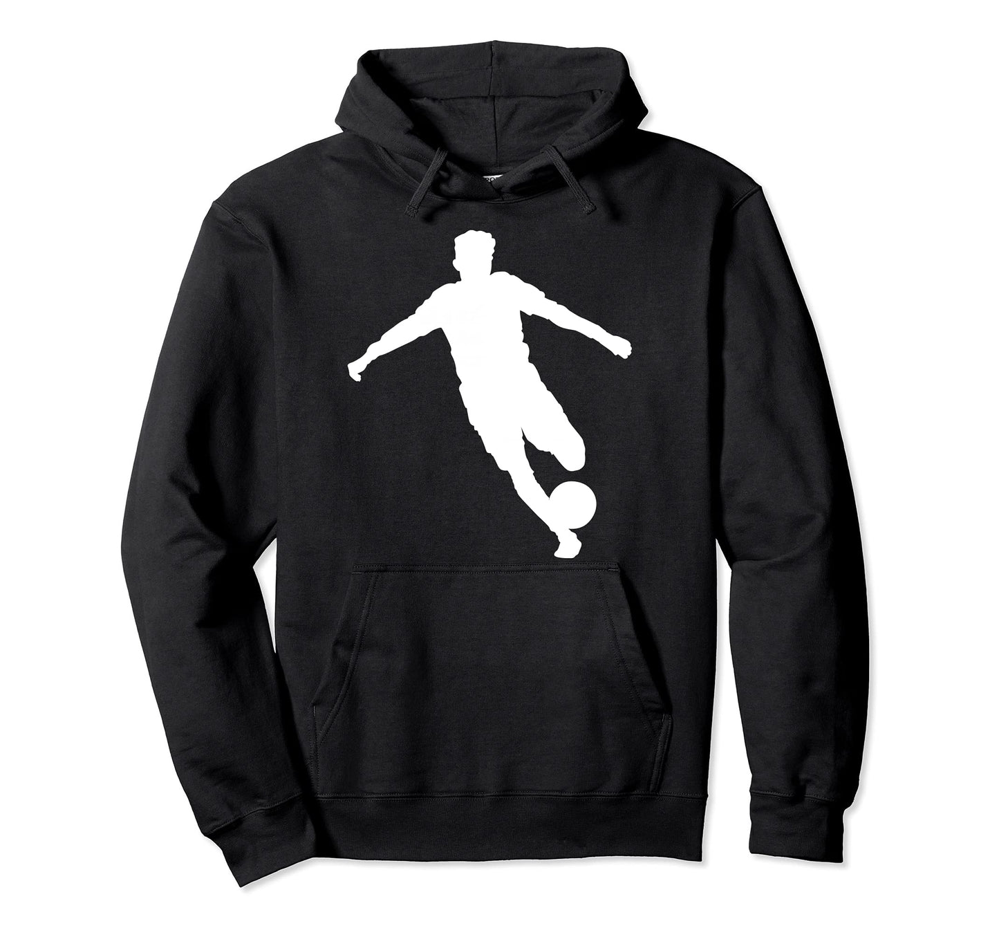 Silhouette Soccer Player Football Hoodie - Custom Art Print for Adults - T-Shirt, Sweatshirt, Hoodie
