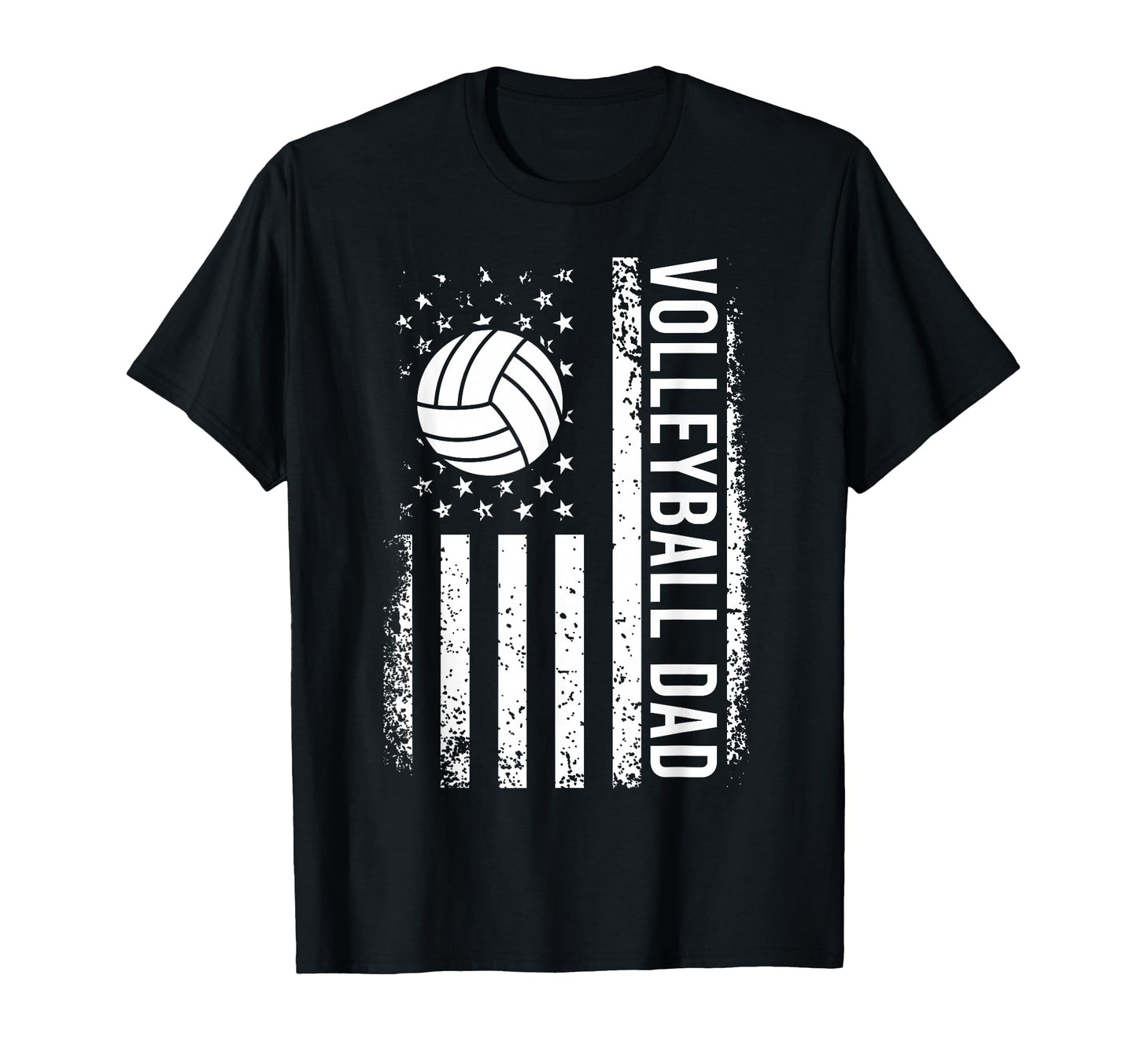 Volleyball Dad Usa Flag Fathers Day T-Shirt - Minimalist Print Men Women - T-Shirt, Sweatshirt, Hoodie